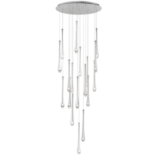 Stillo 18-Light LED Pendant Satin Nickel by ET2