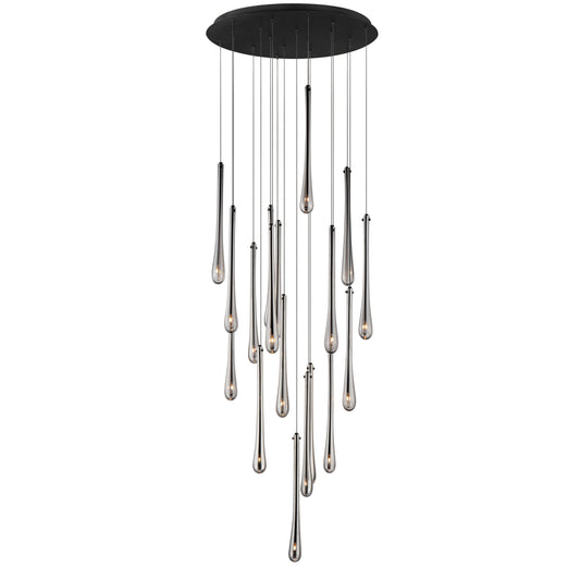 Stillo 18-Light LED Pendant Black by ET2