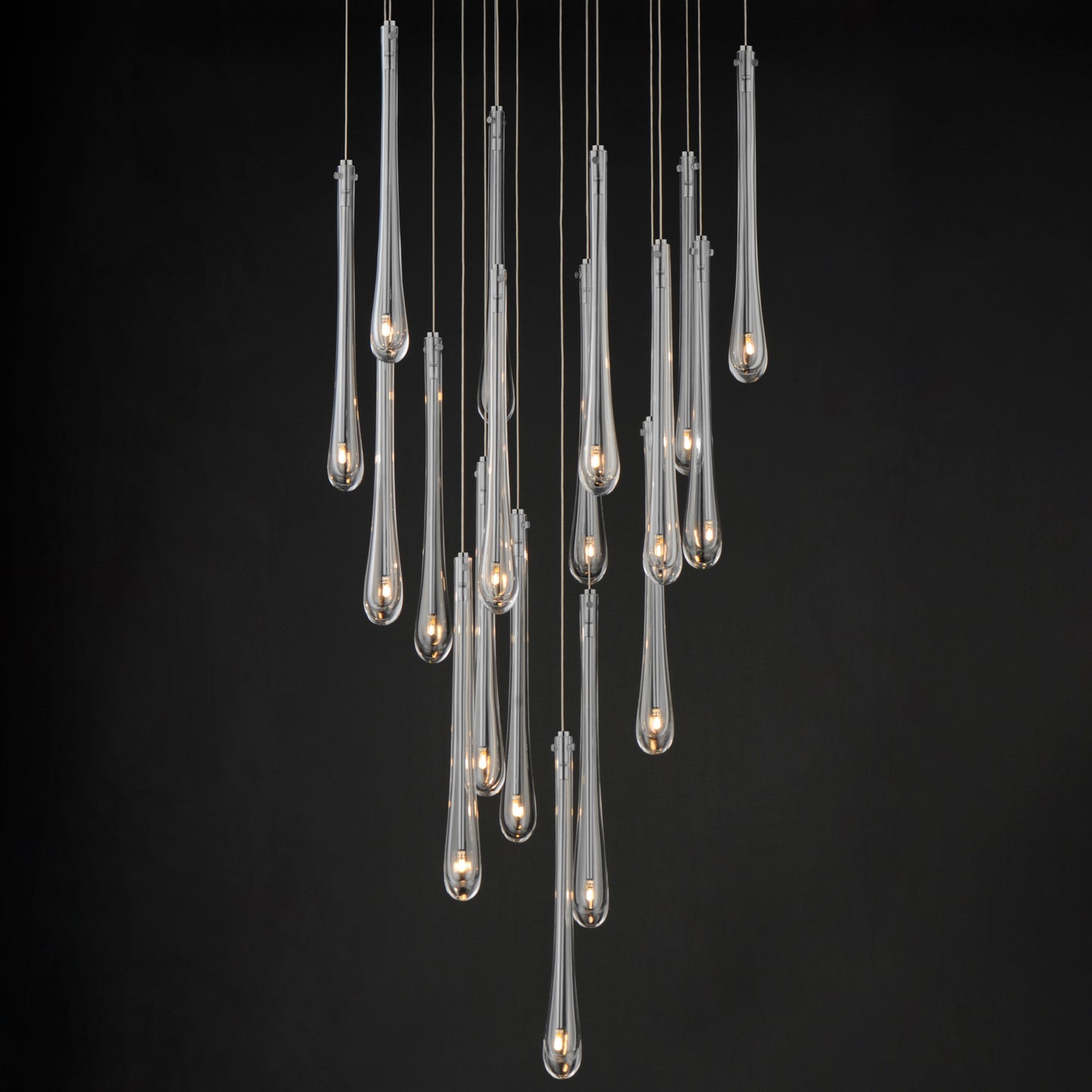 Stillo 18-Light LED Pendant Satin Nickel by ET2
