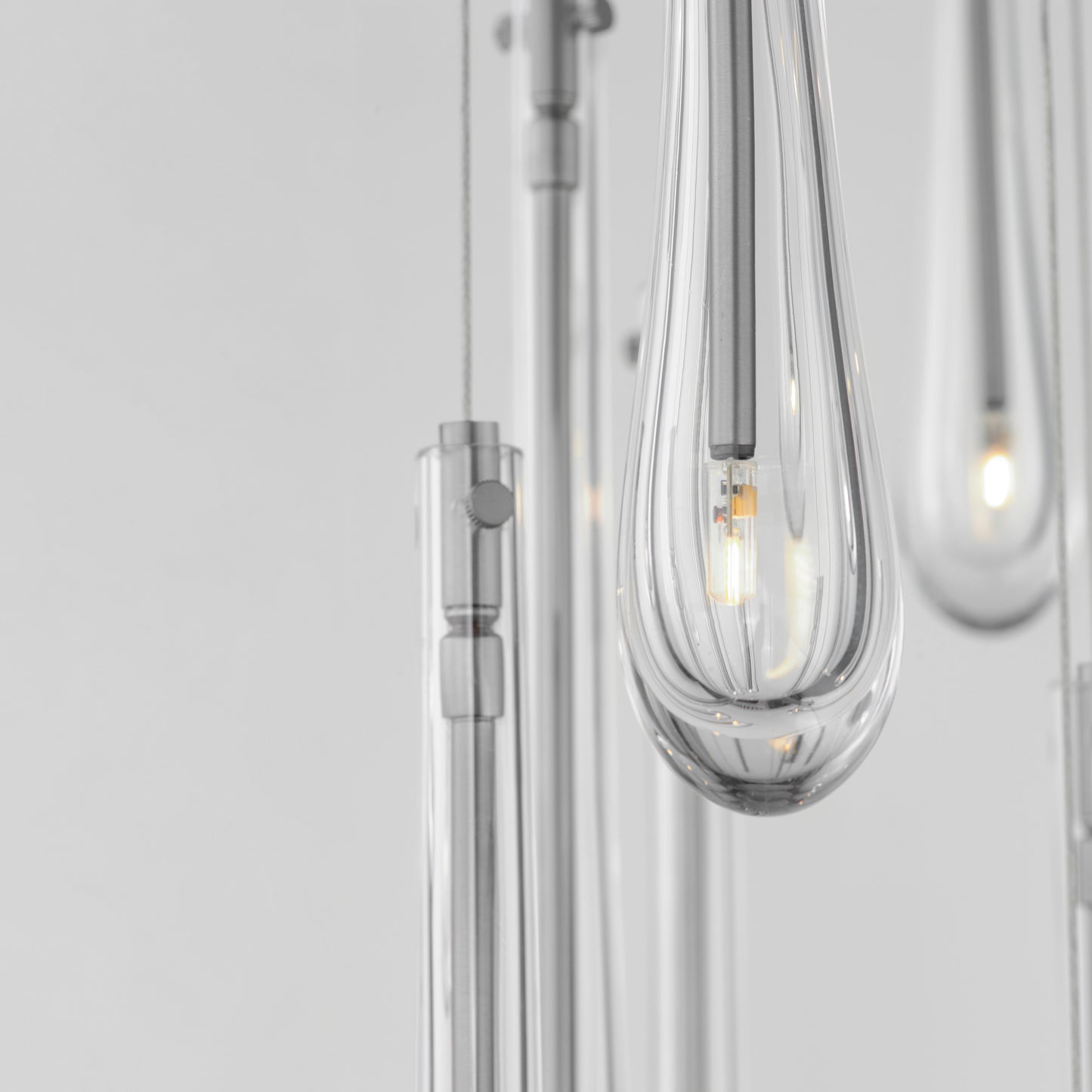 Stillo 18-Light LED Pendant Satin Nickel by ET2