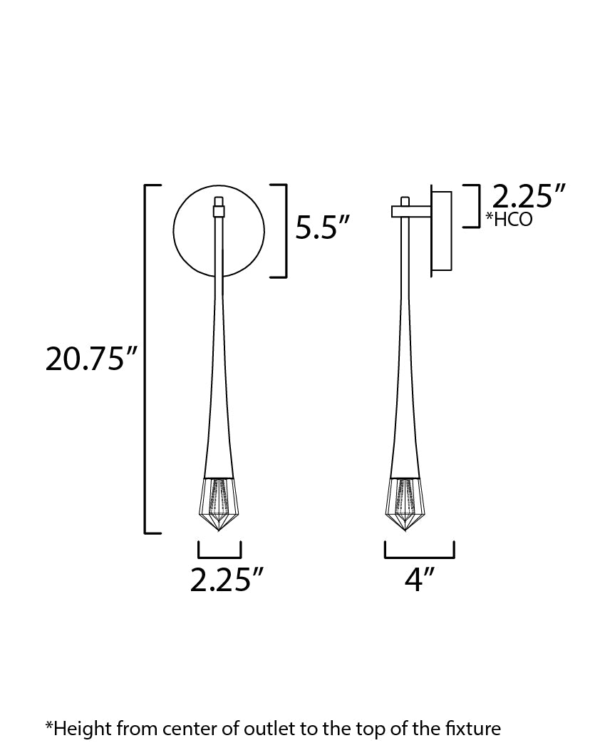 Pierce LED Sconce Black by ET2