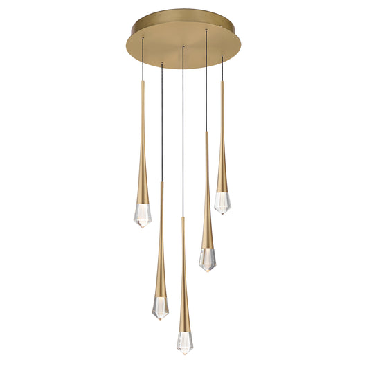 Pierce 5-Light LED Pendant Gold by ET2