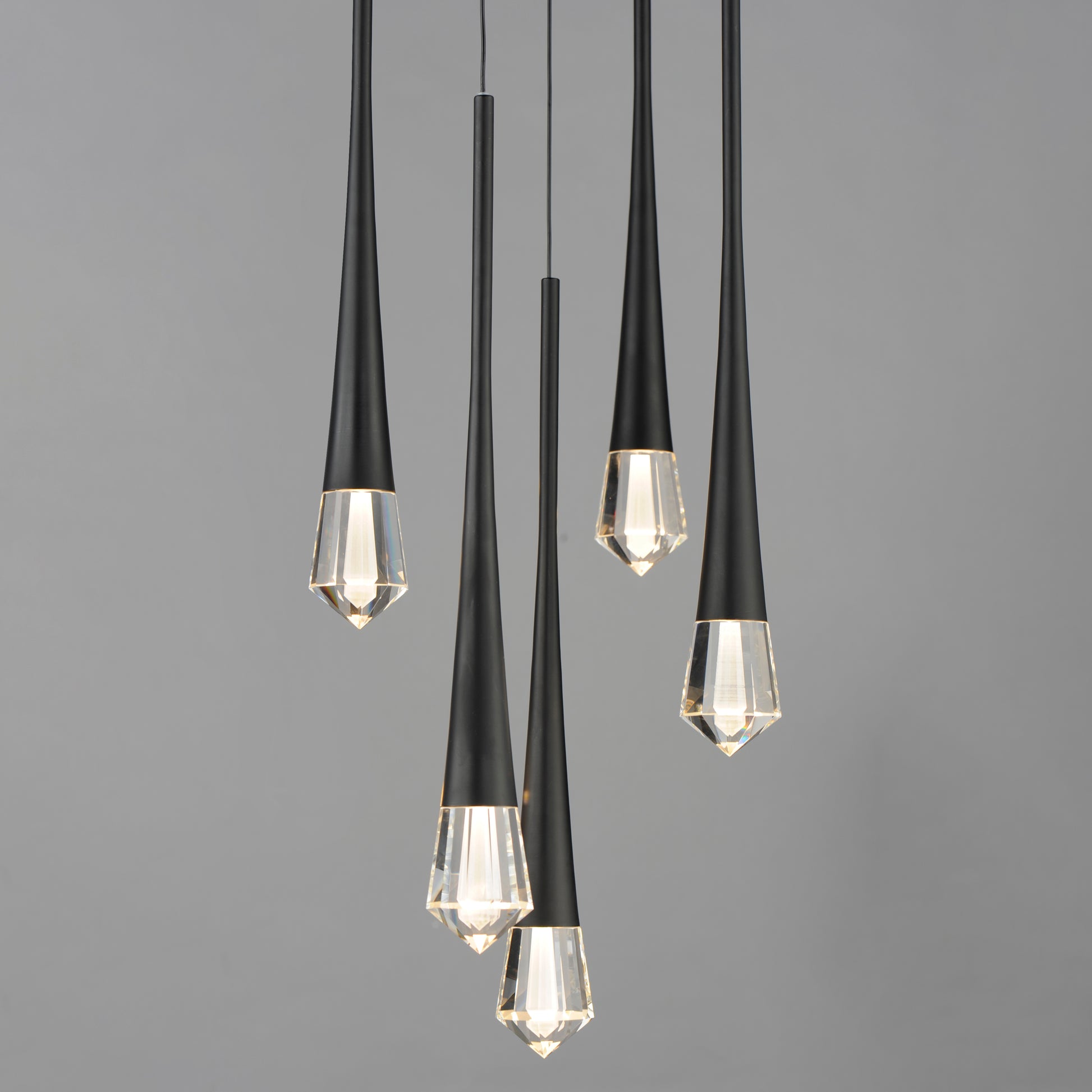 Pierce 5-Light LED Pendant Black by ET2