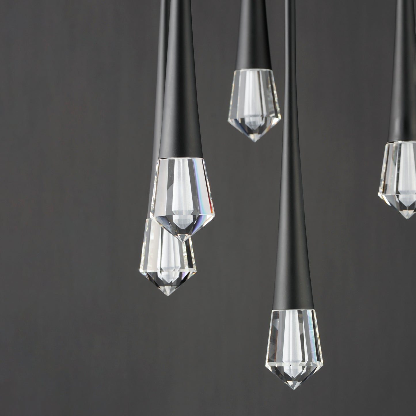 Pierce 5-Light LED Pendant Black by ET2
