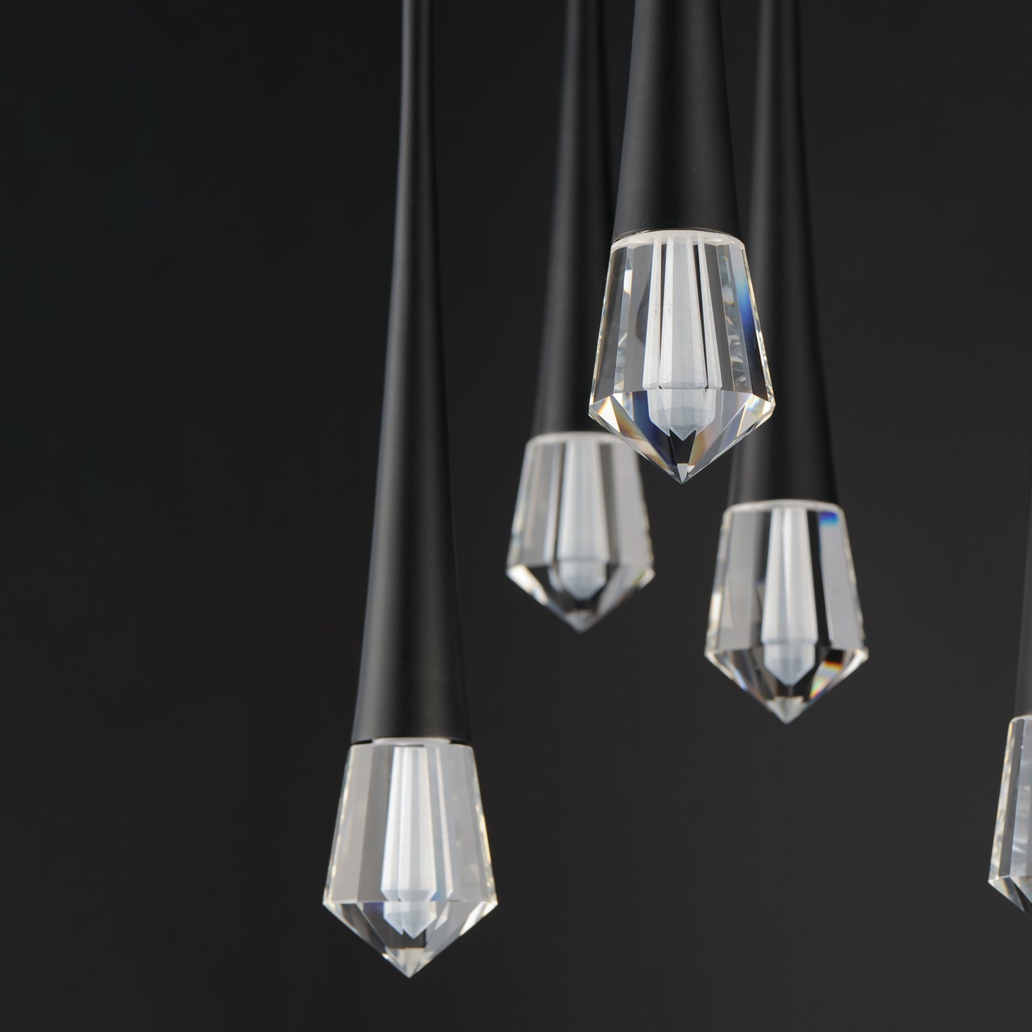 Pierce 5-Light LED Pendant Black by ET2