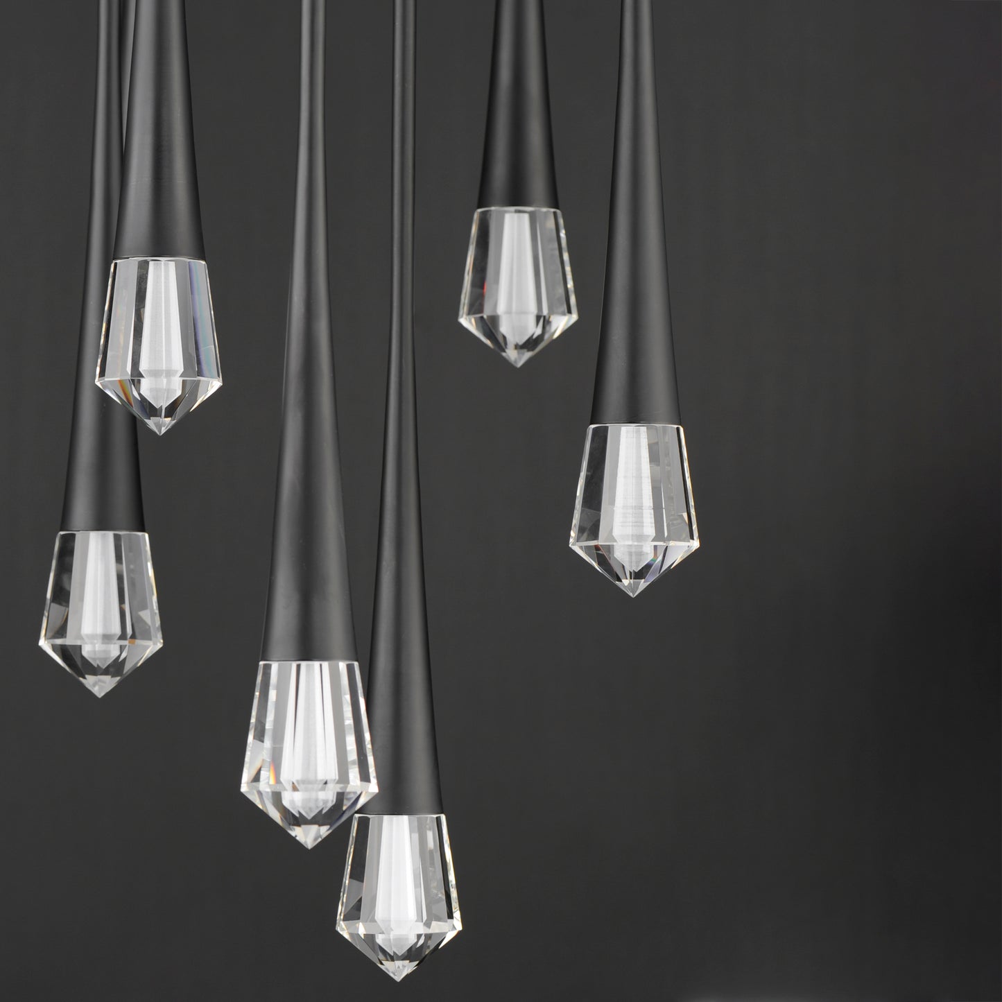 Pierce 9-Light LED Pendant Black by ET2