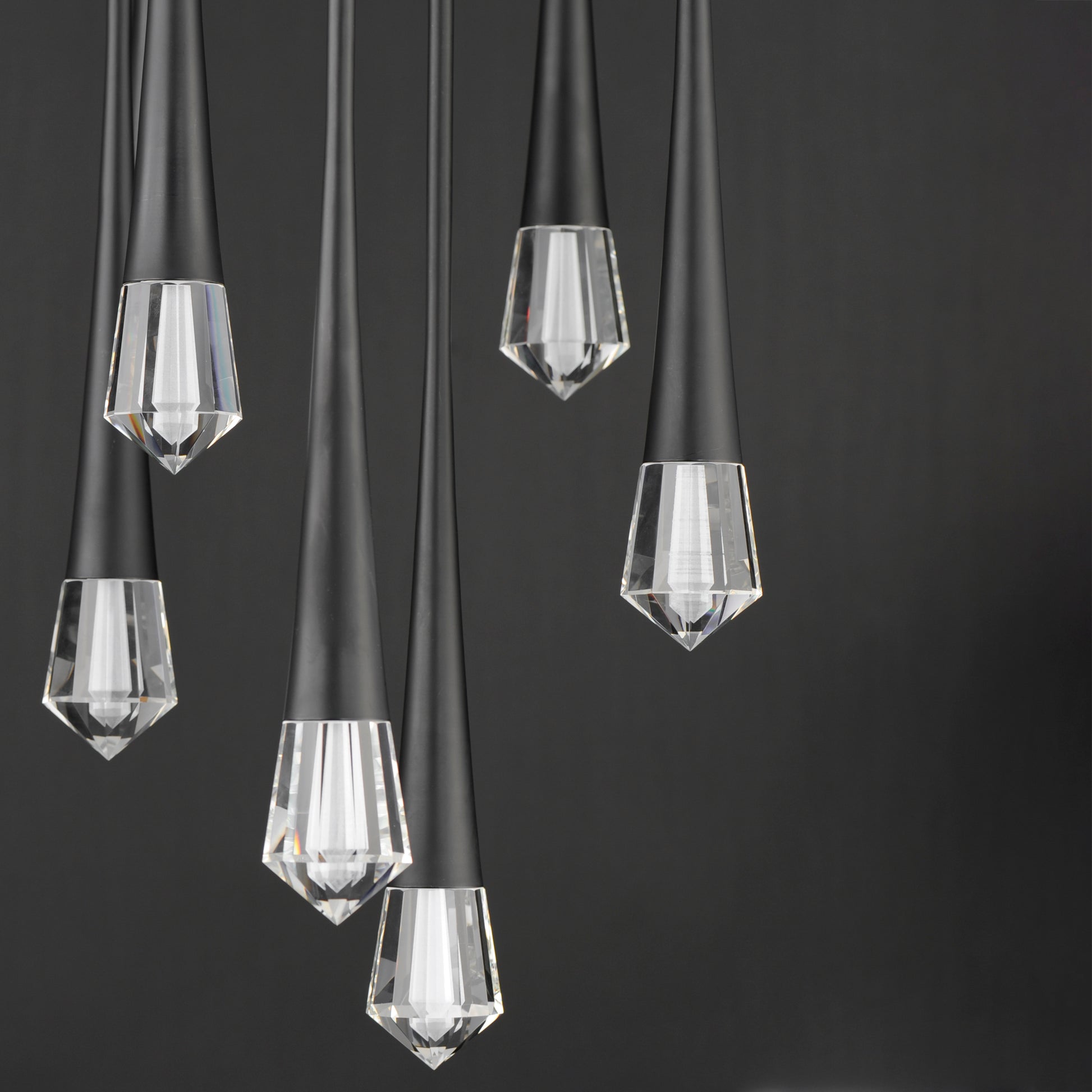 Pierce 9-Light LED Pendant Black by ET2