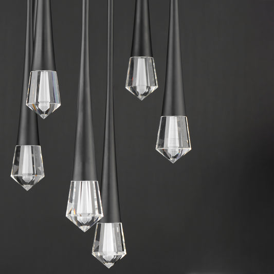 Pierce 9-Light LED Pendant Black by ET2