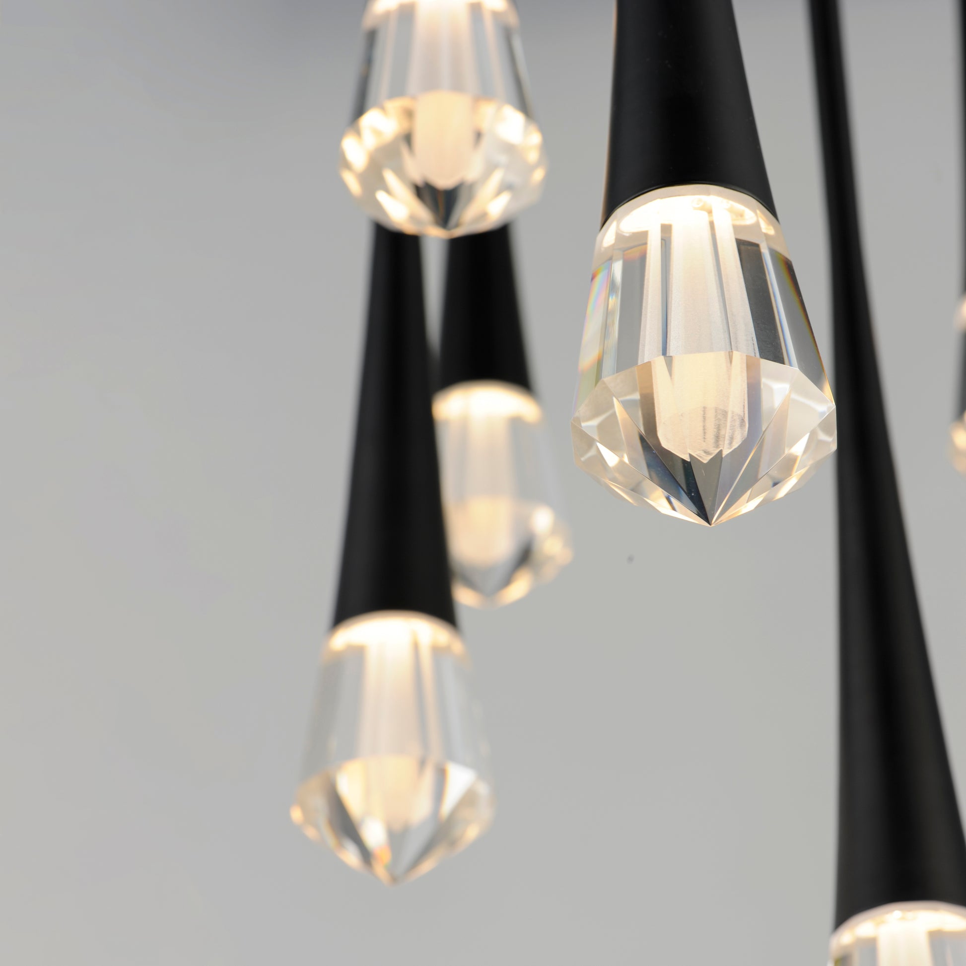 Pierce 9-Light LED Pendant Black by ET2