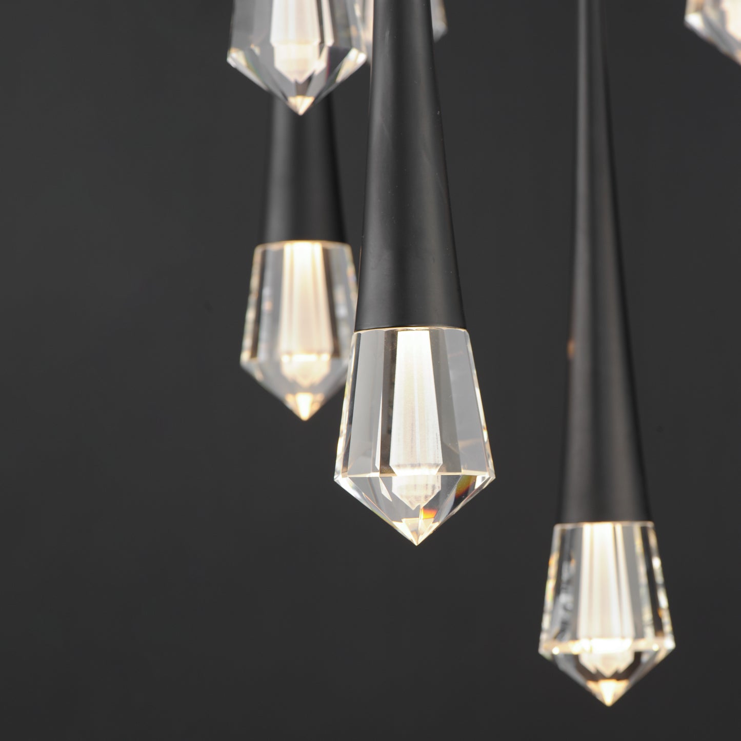 Pierce 9-Light LED Pendant Black by ET2