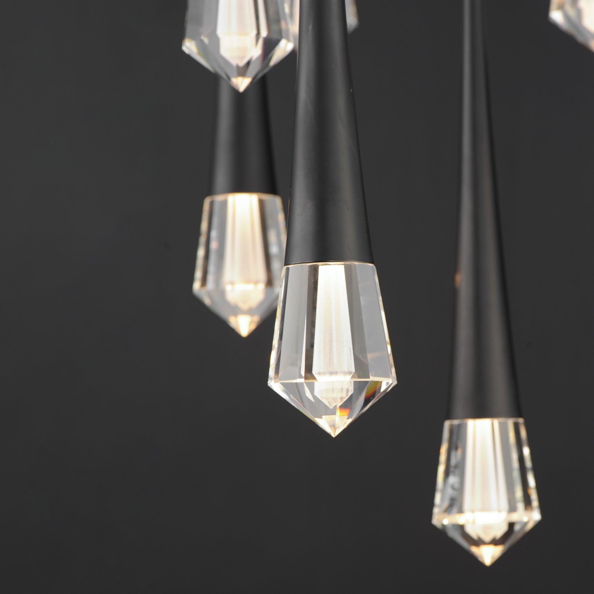 Pierce 9-Light LED Pendant Black by ET2