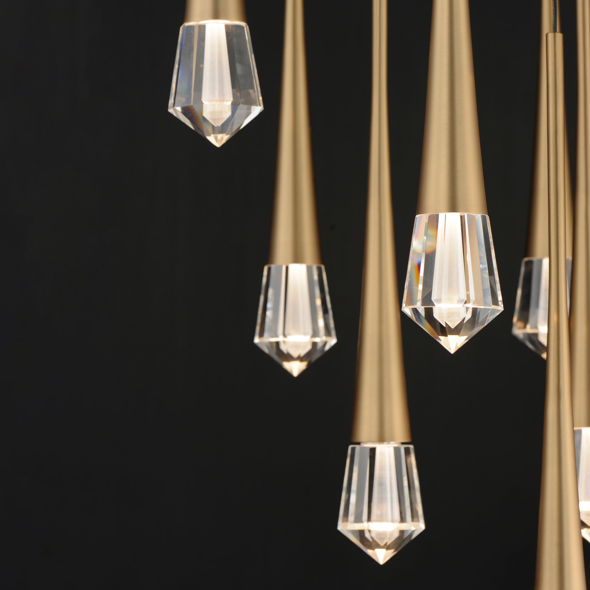 Pierce 9-Light LED Pendant Gold by ET2