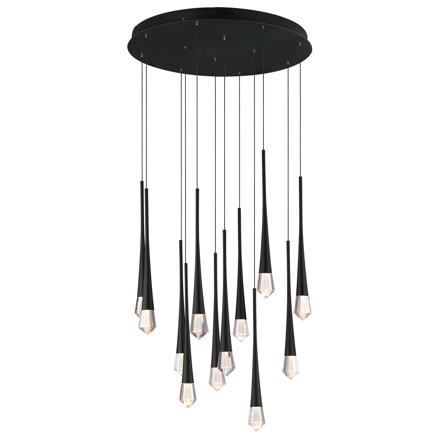 Pierce 12-Light LED Pendant Black by ET2