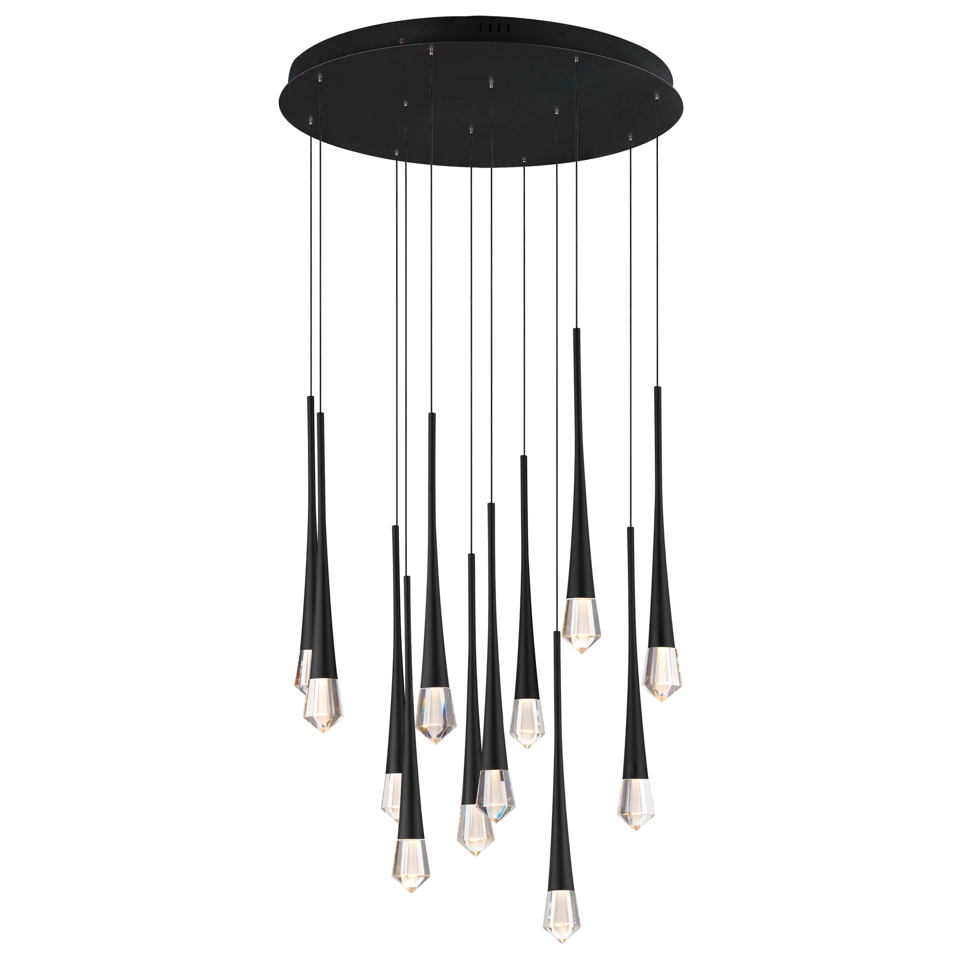 Pierce 12-Light LED Pendant Black by ET2