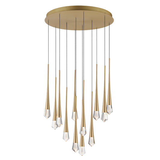 Pierce 12-Light LED Pendant Gold by ET2