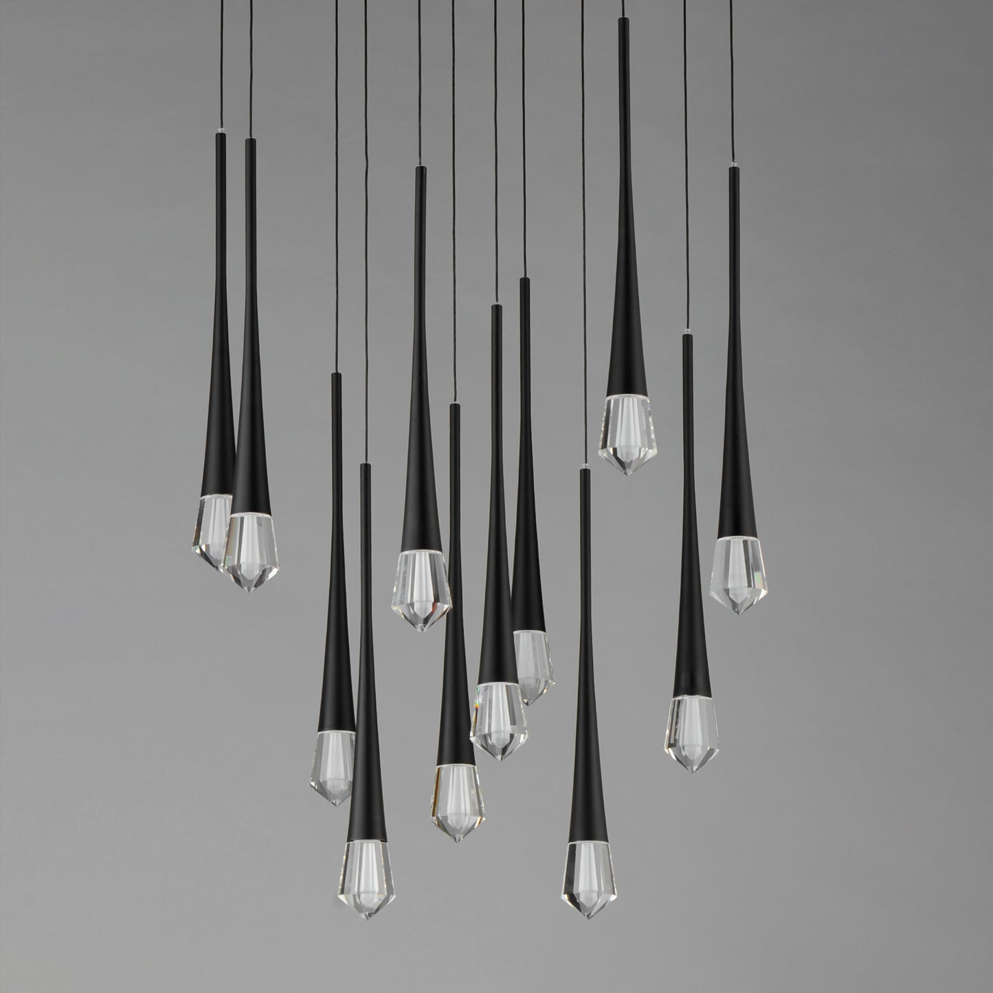 Pierce 12-Light LED Pendant Black by ET2
