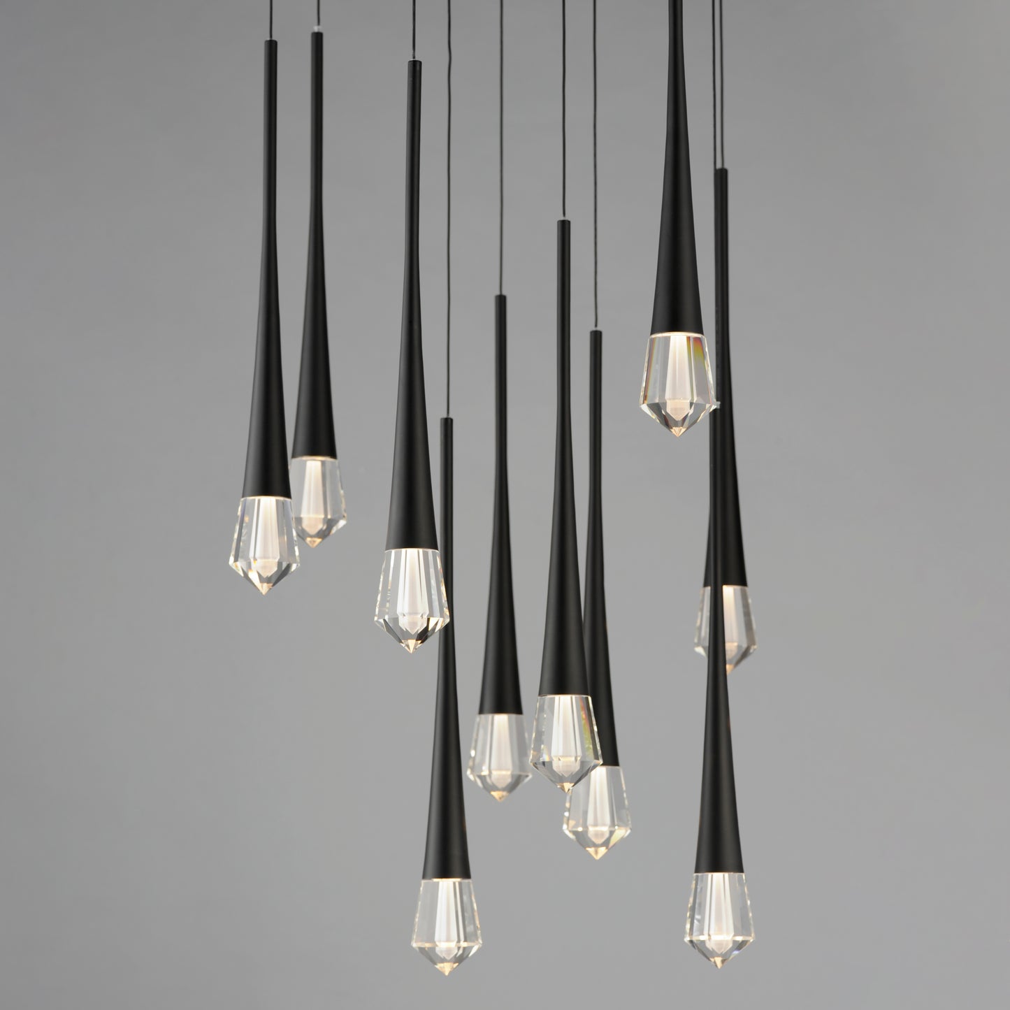 Pierce 12-Light LED Pendant Black by ET2