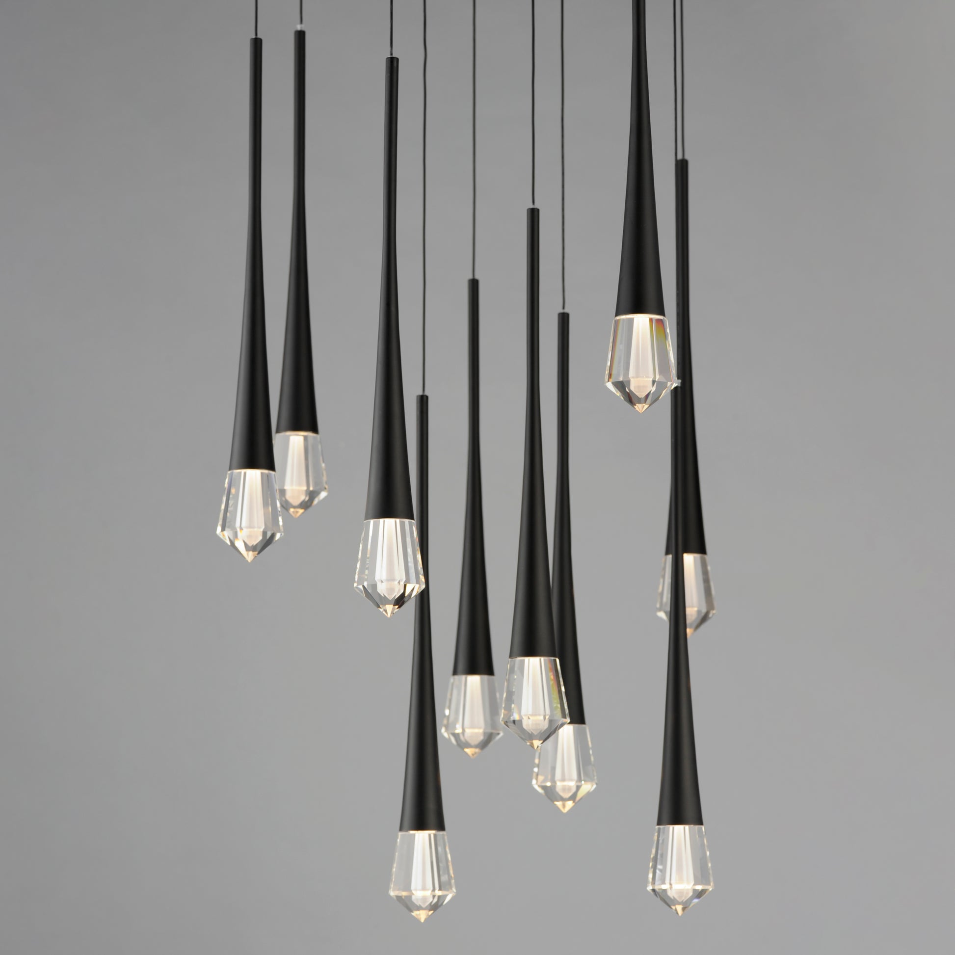 Pierce 12-Light LED Pendant Black by ET2
