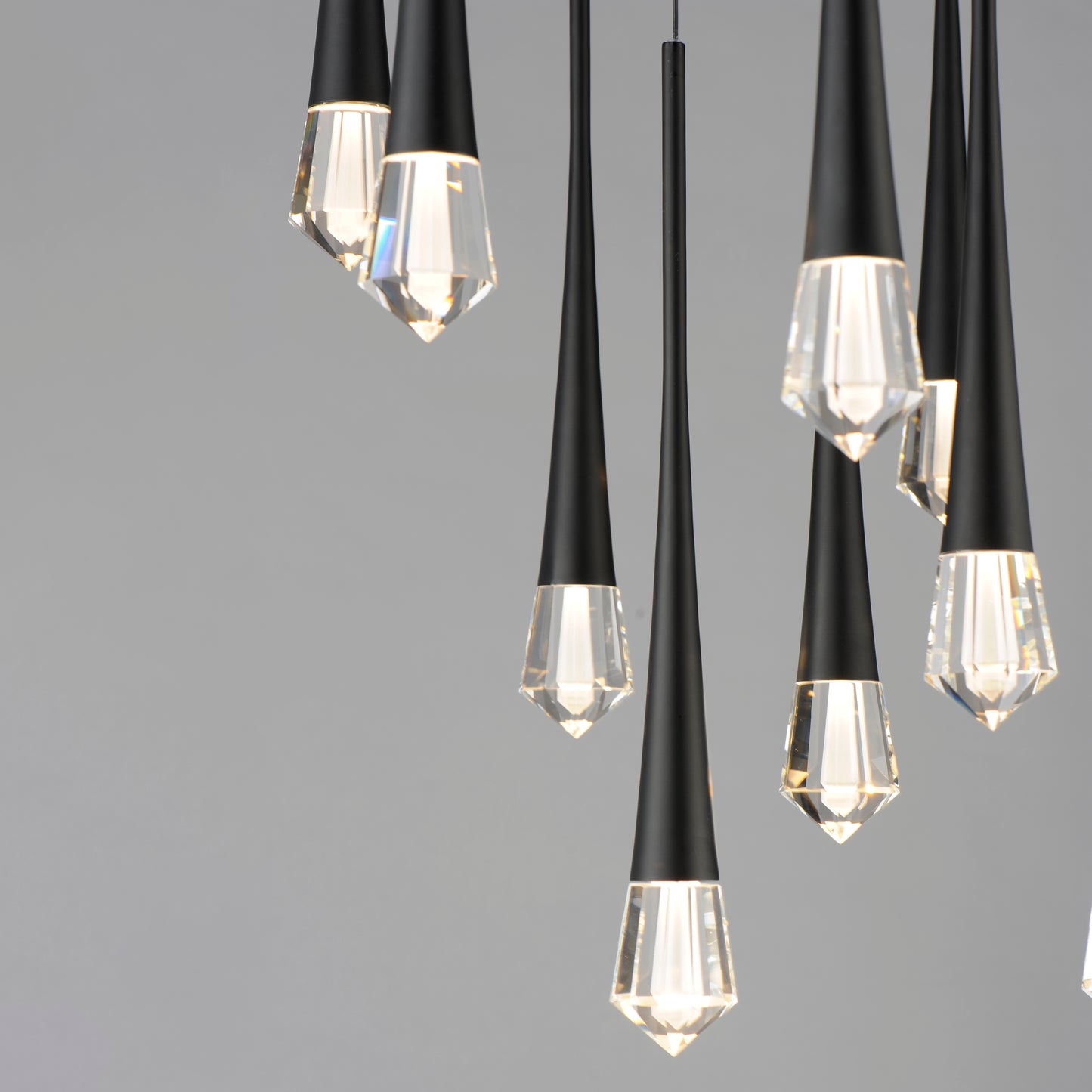 Pierce 12-Light LED Pendant Black by ET2
