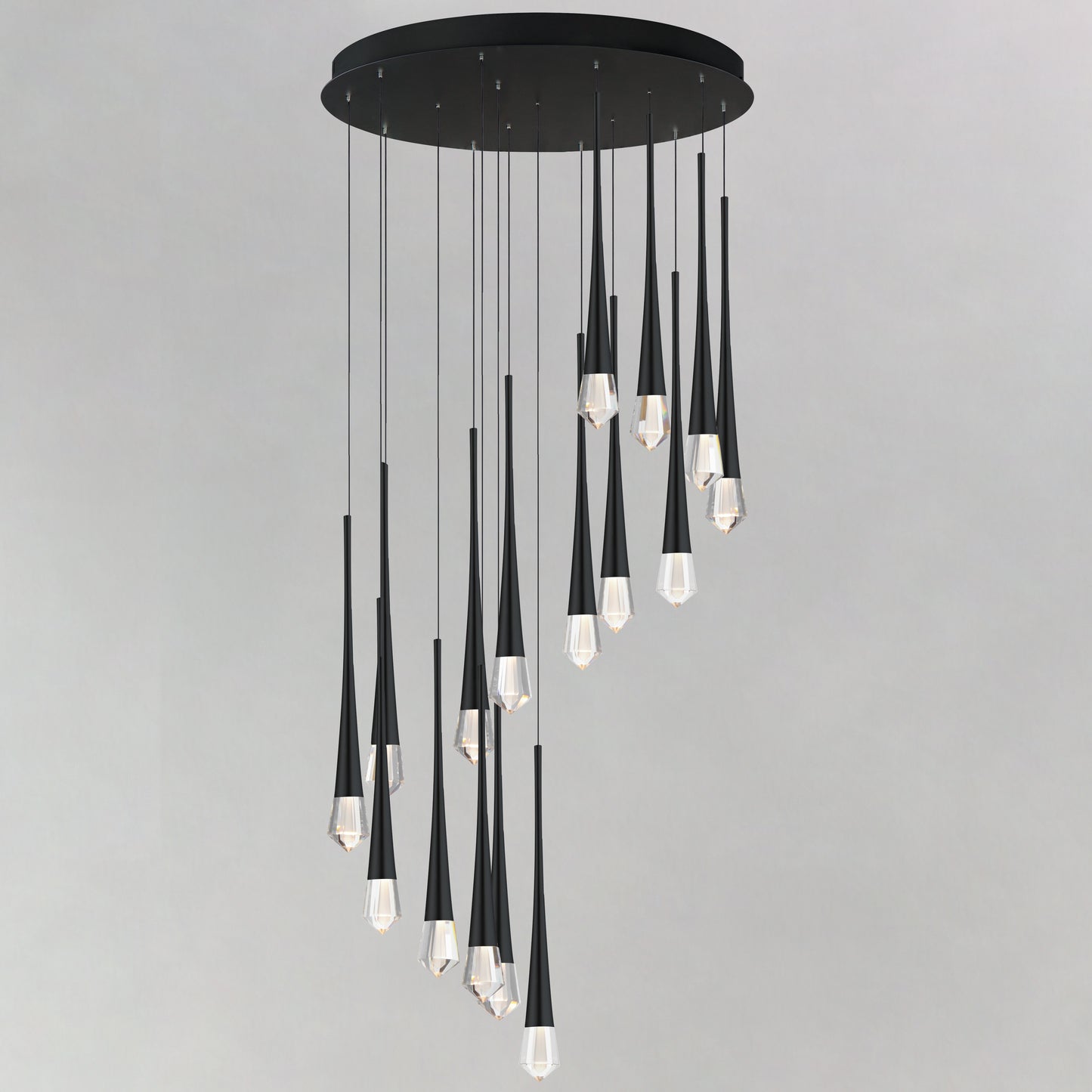Pierce 16-Light LED Chandelier Black by ET2