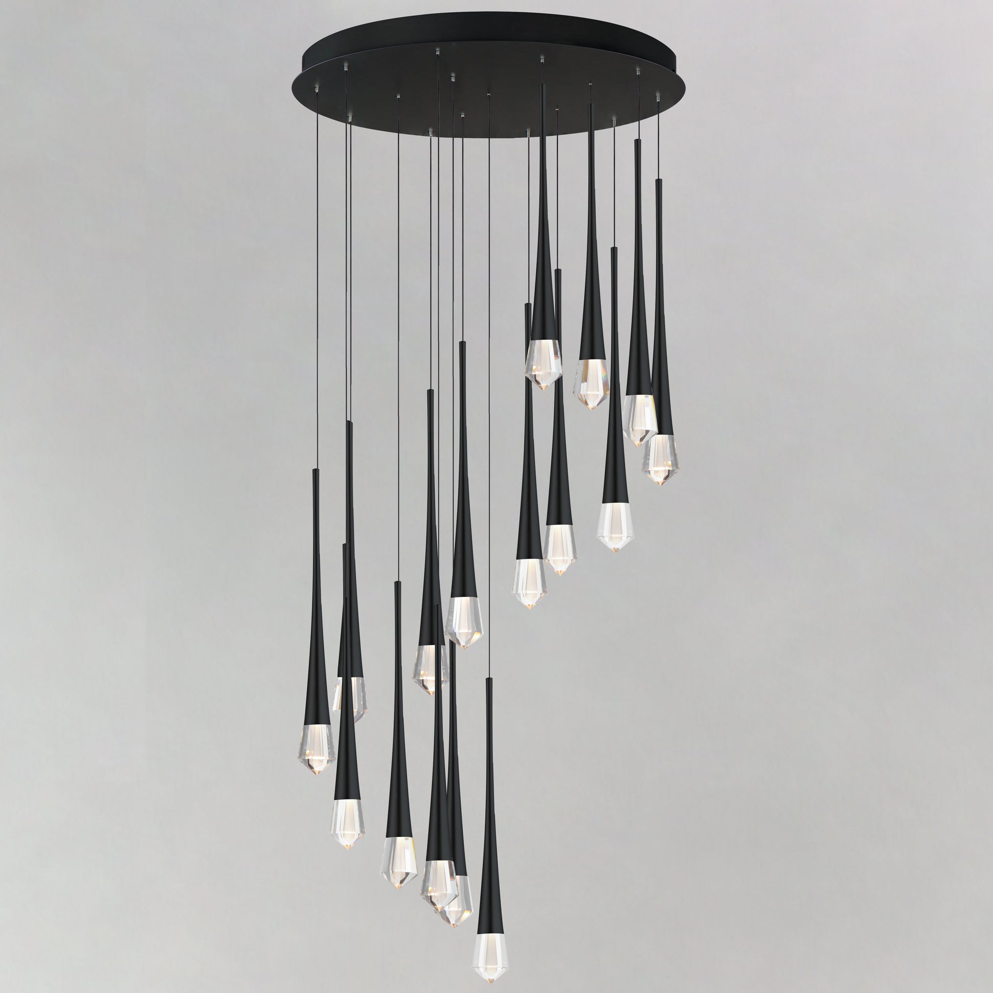Pierce 16-Light LED Chandelier Black by ET2