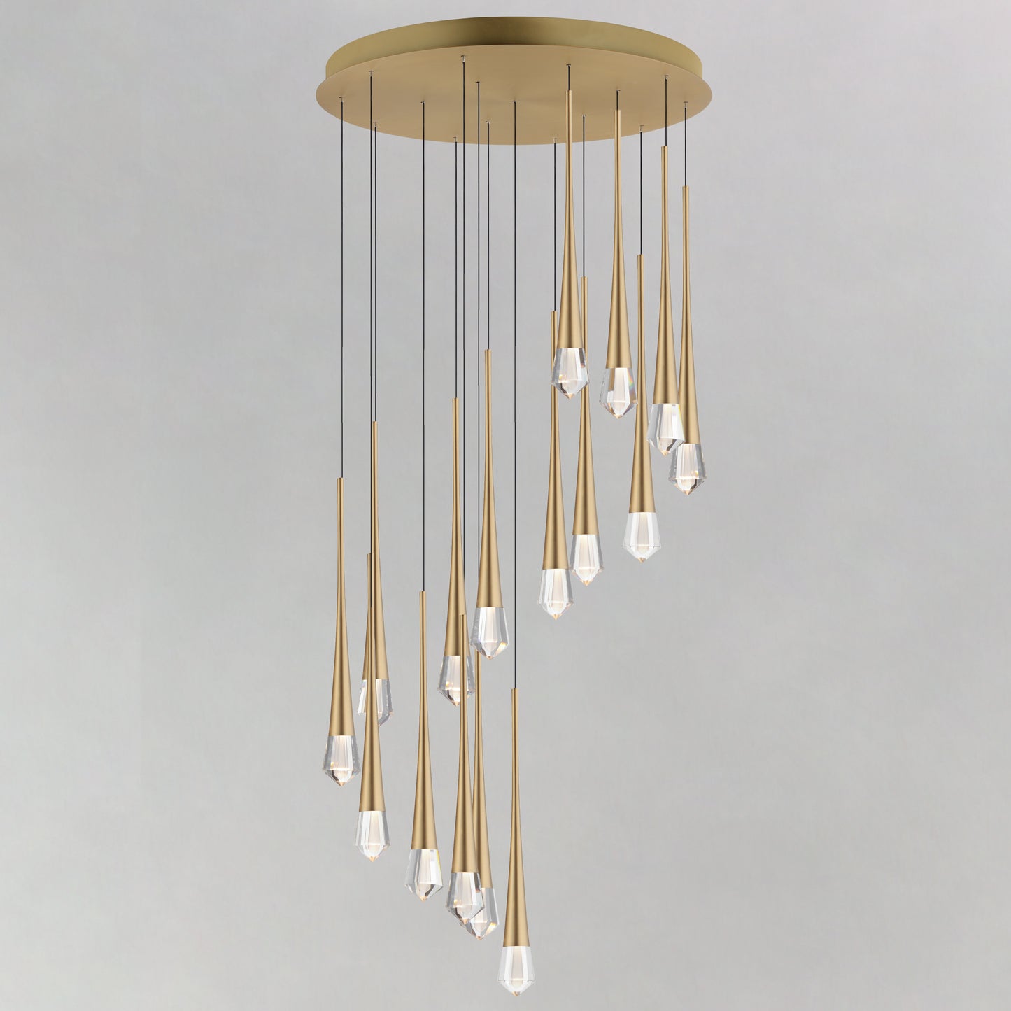 Pierce 16-Light LED Chandelier Gold by ET2