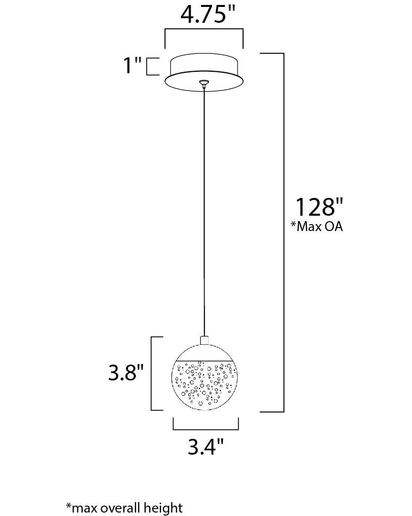 Orb II LED Pendant Polished Chrome by ET2