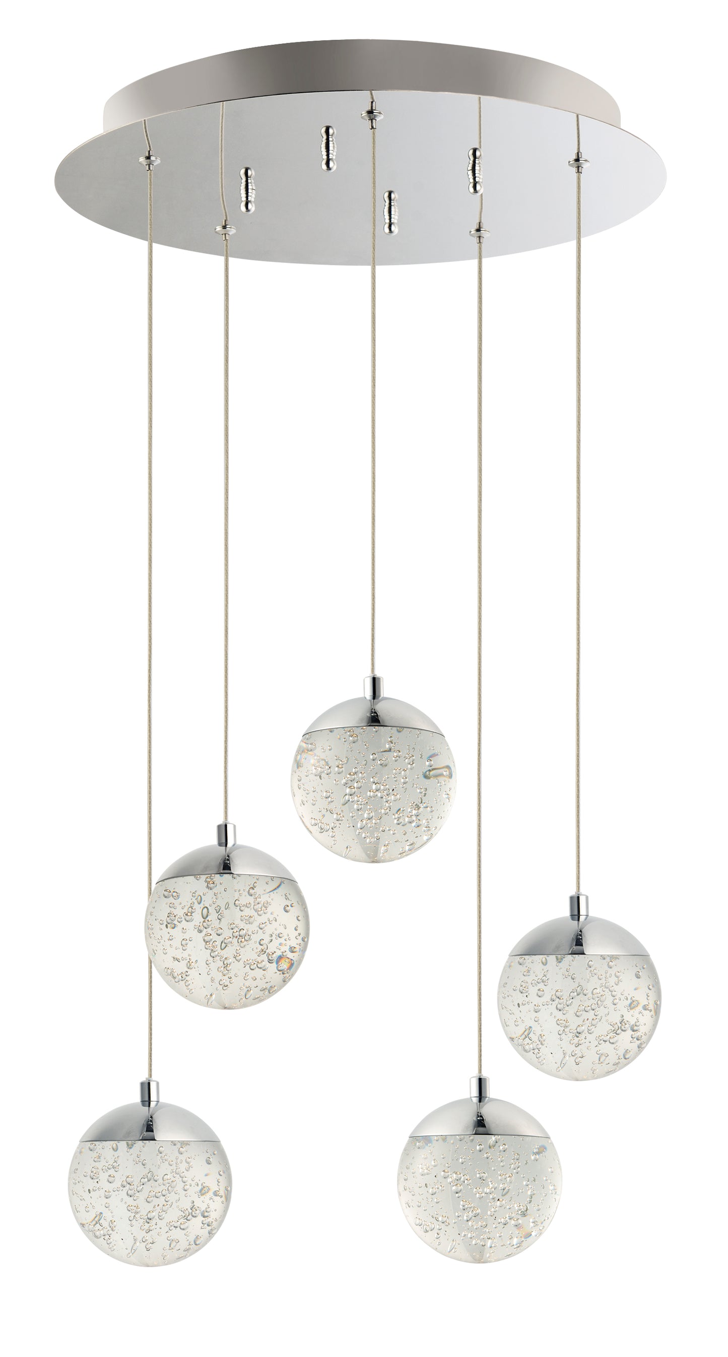 Orb II 5-Light LED Pendant Polished Chrome by ET2