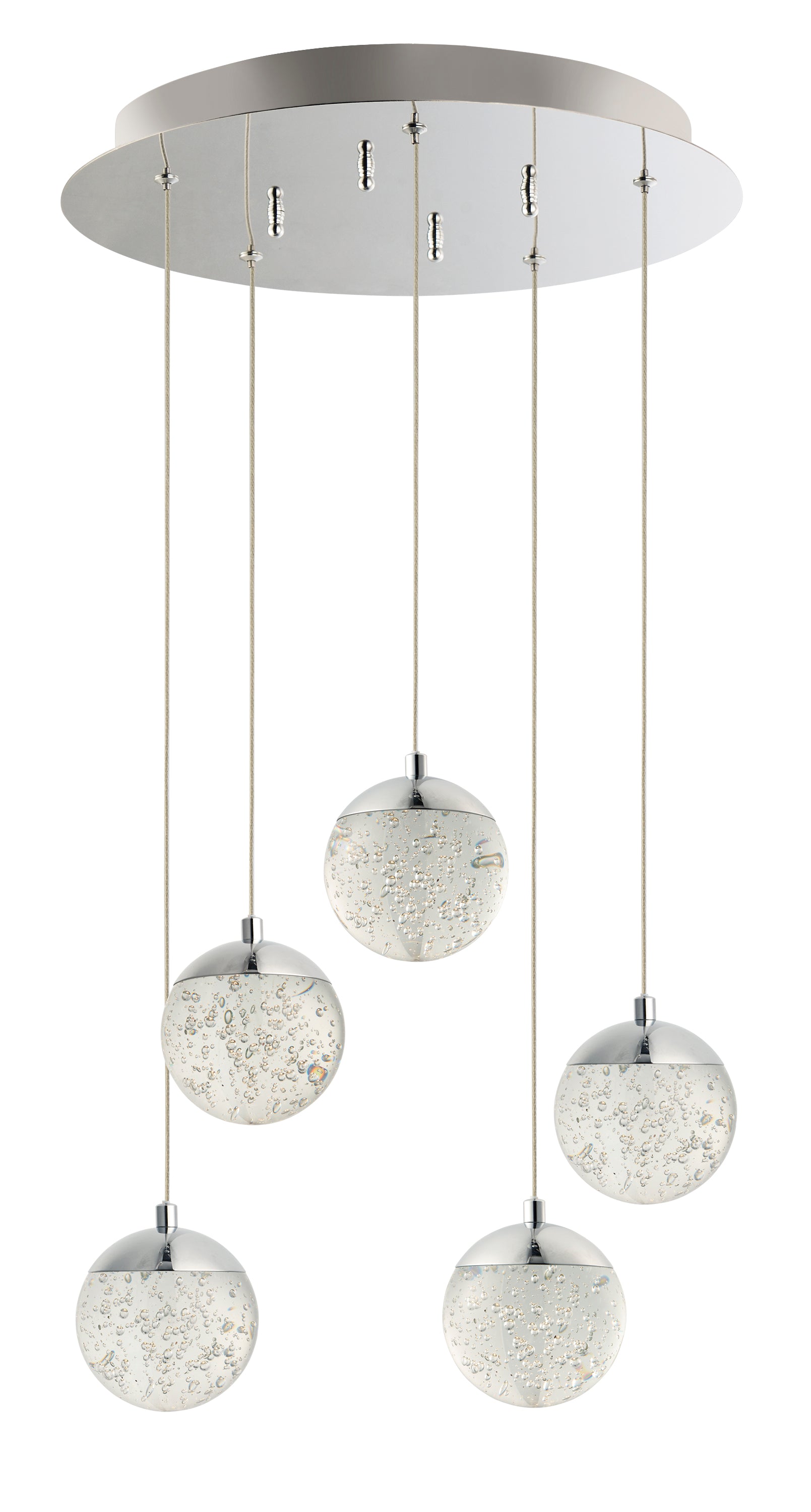 Orb II 5-Light LED Pendant Polished Chrome by ET2