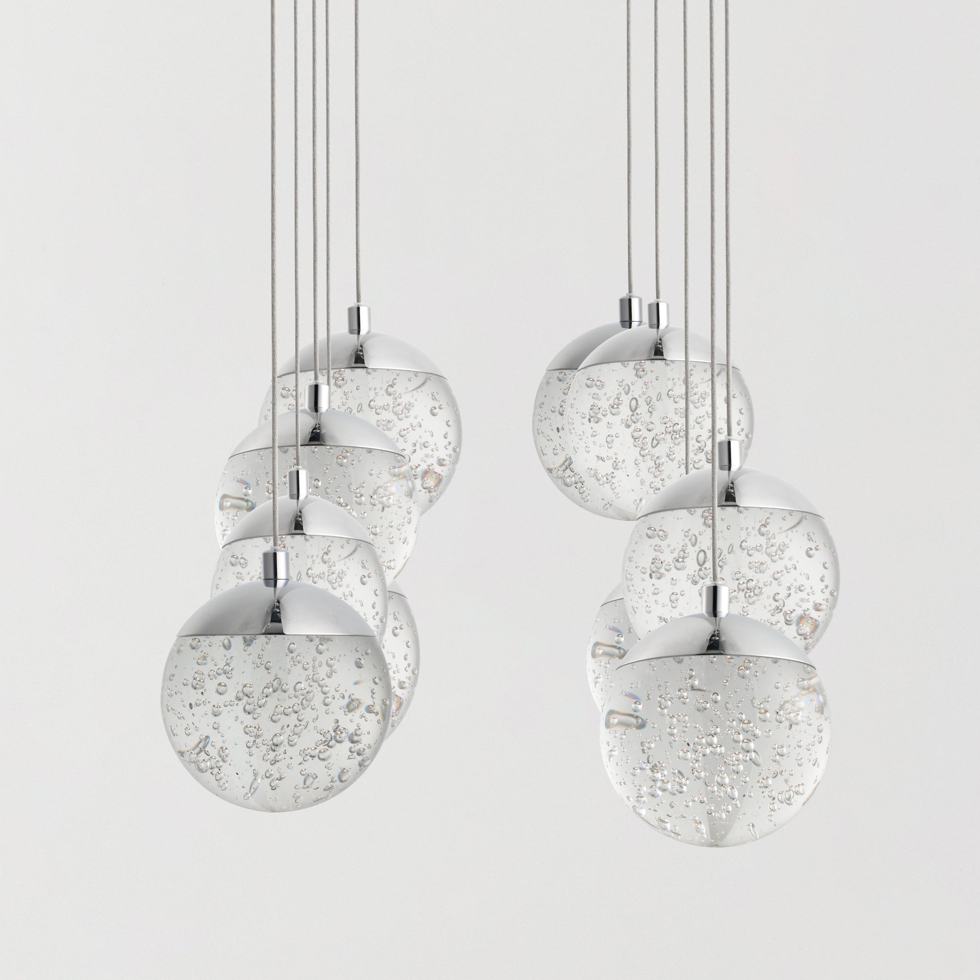 Orb II 10-Light LED Pendant Polished Chrome by ET2