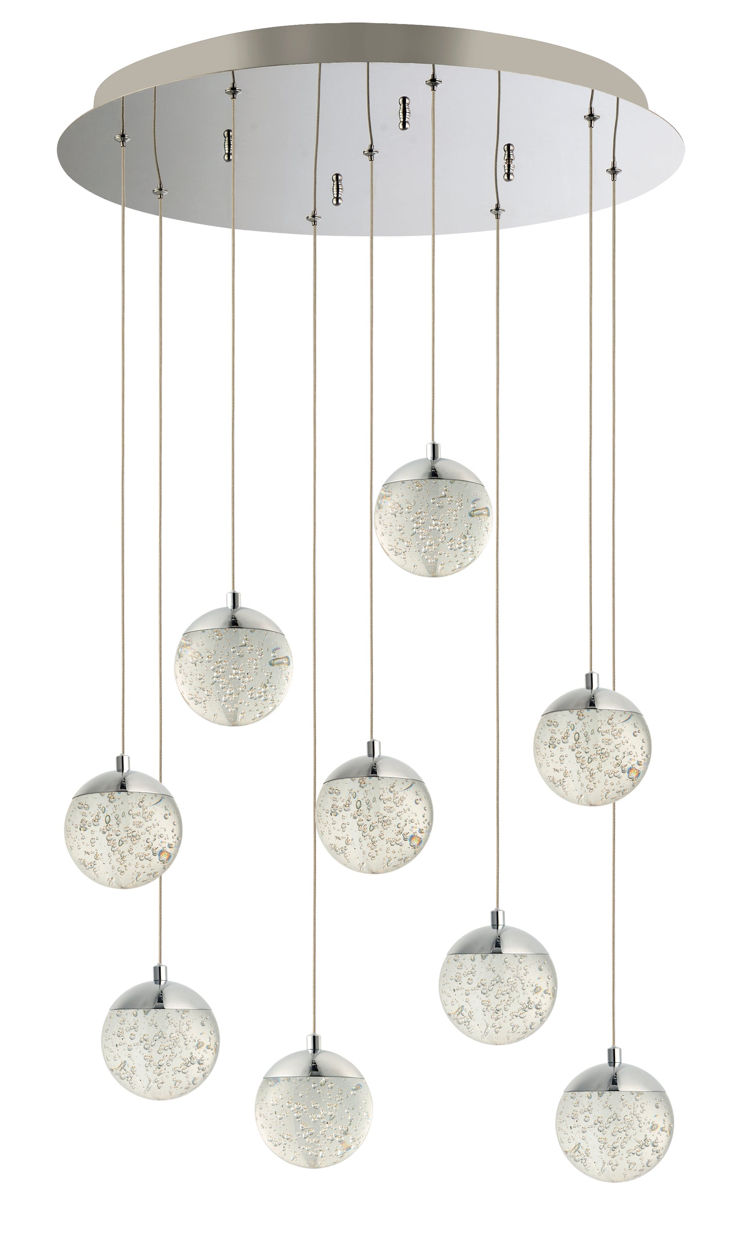 Orb II 9-Light LED Pendant Polished Chrome by ET2