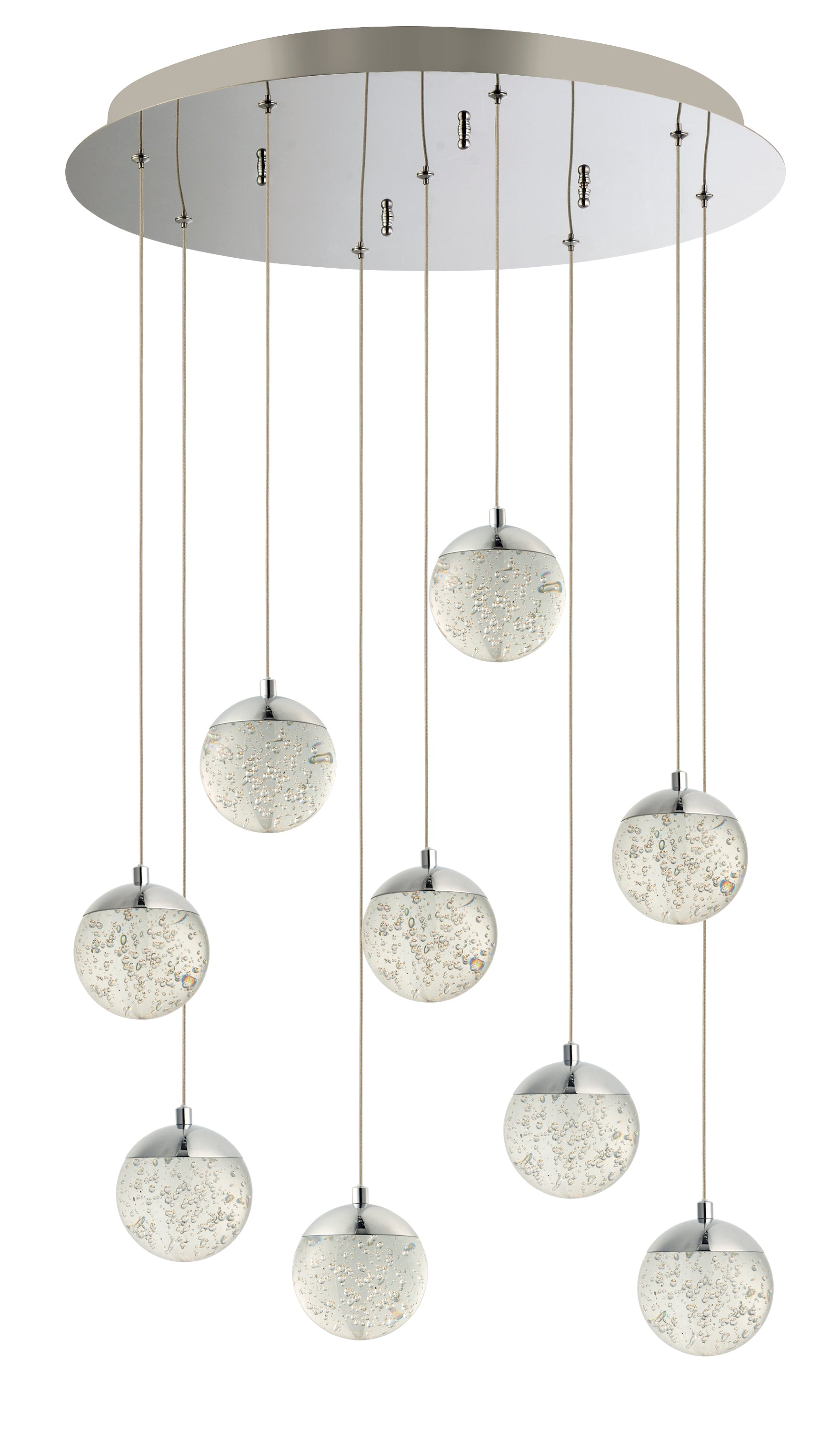 Orb II 9-Light LED Pendant Polished Chrome by ET2