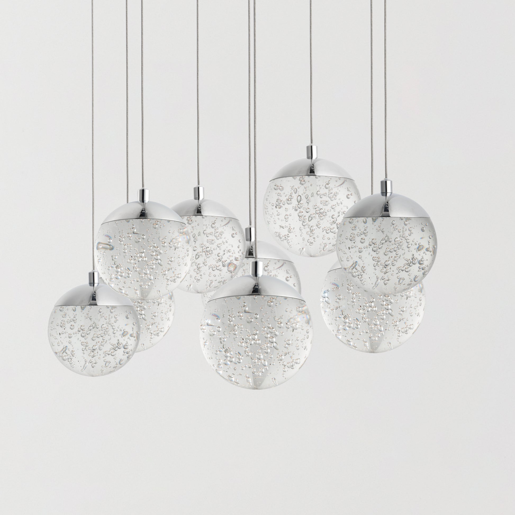 Orb II 9-Light LED Pendant Polished Chrome by ET2