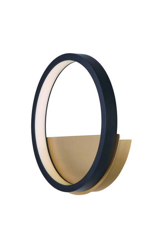 Hoopla LED Wall Sconce Black/Gold by ET2