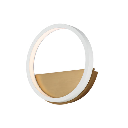 Hoopla LED Wall Sconce White/Gold by ET2