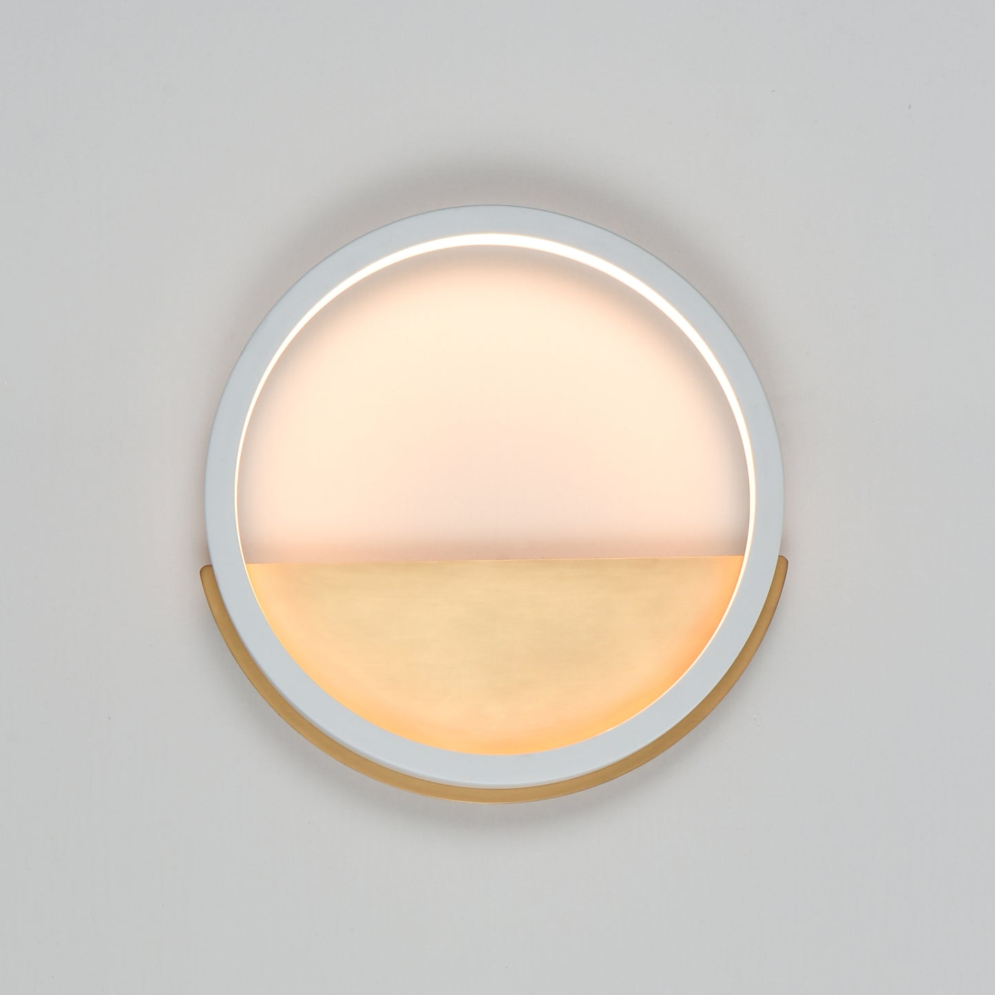 Hoopla LED Wall Sconce White/Gold by ET2