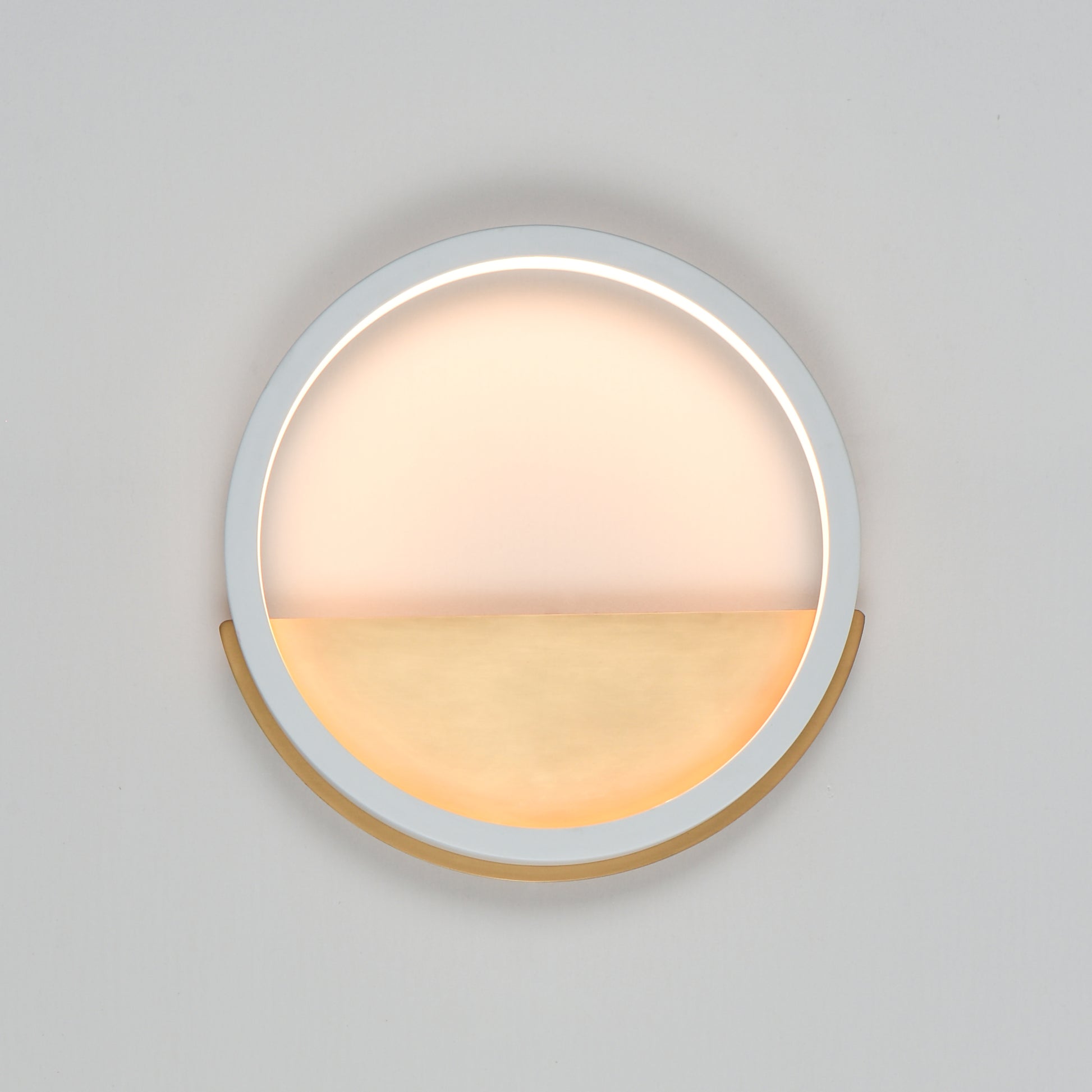 Hoopla LED Wall Sconce White/Gold by ET2