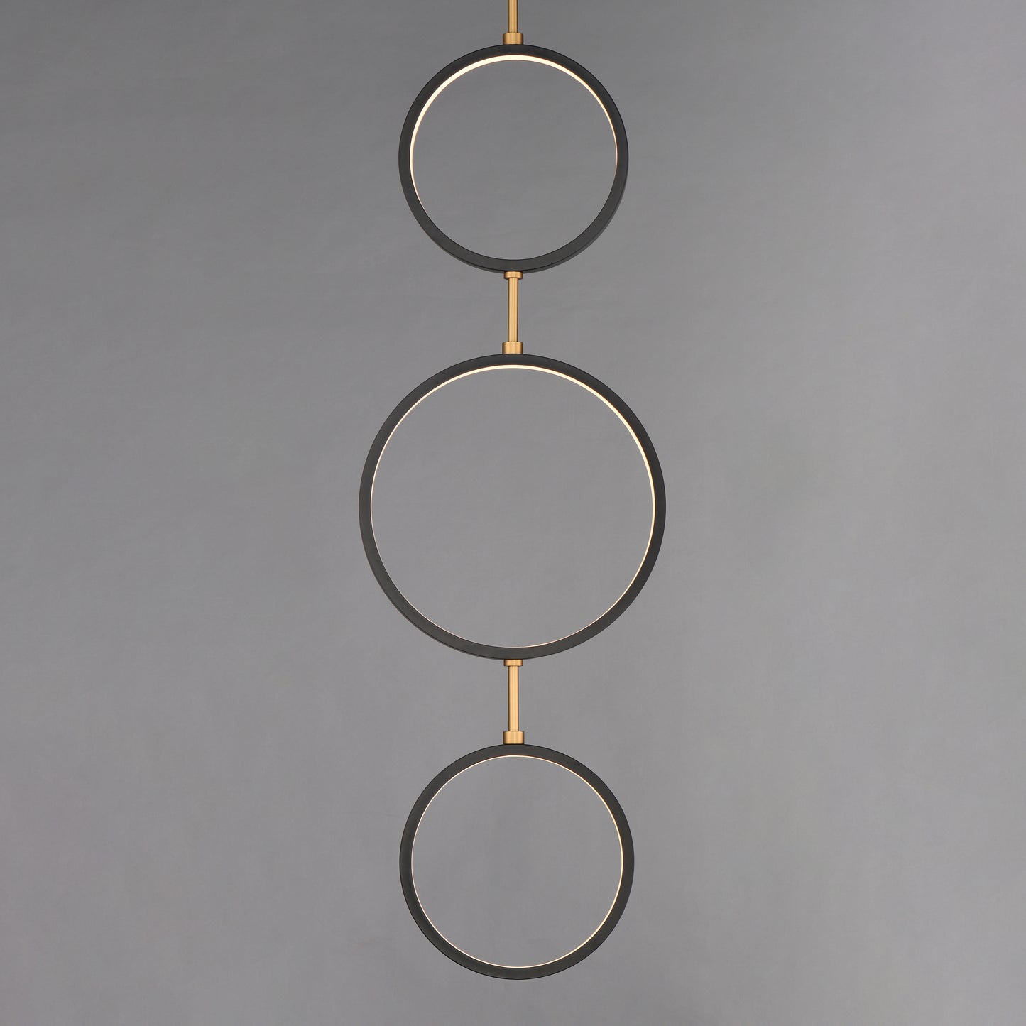 Hoopla 3-Light LED Pendant Black/Gold by ET2