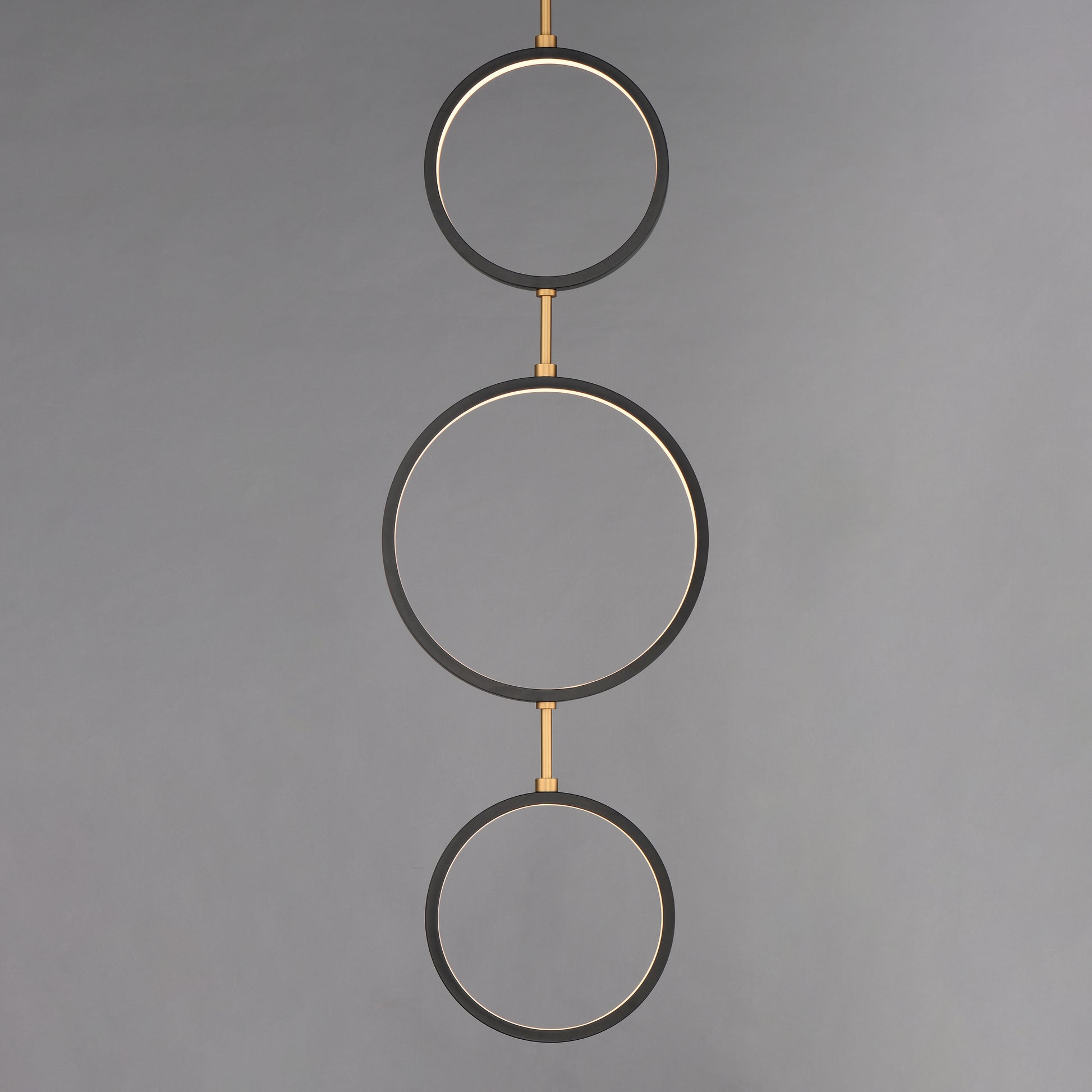 Hoopla 3-Light LED Pendant Black/Gold by ET2