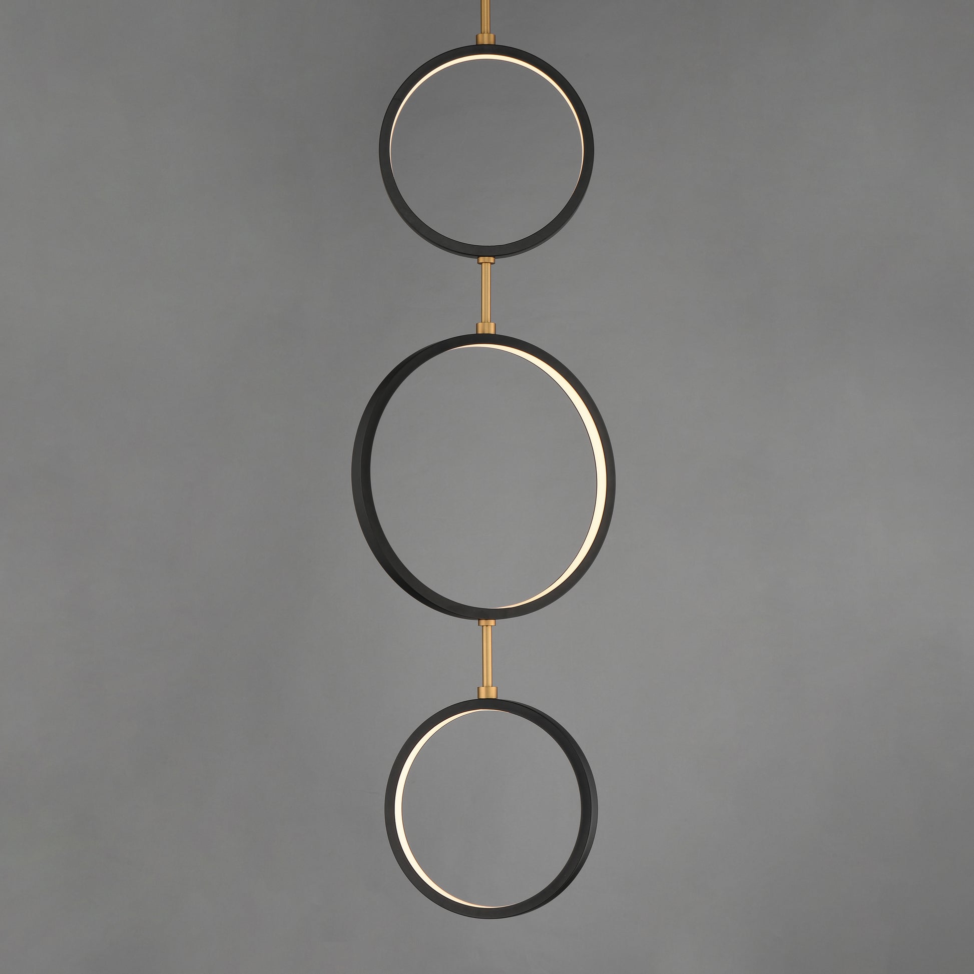 Hoopla 3-Light LED Pendant Black/Gold by ET2