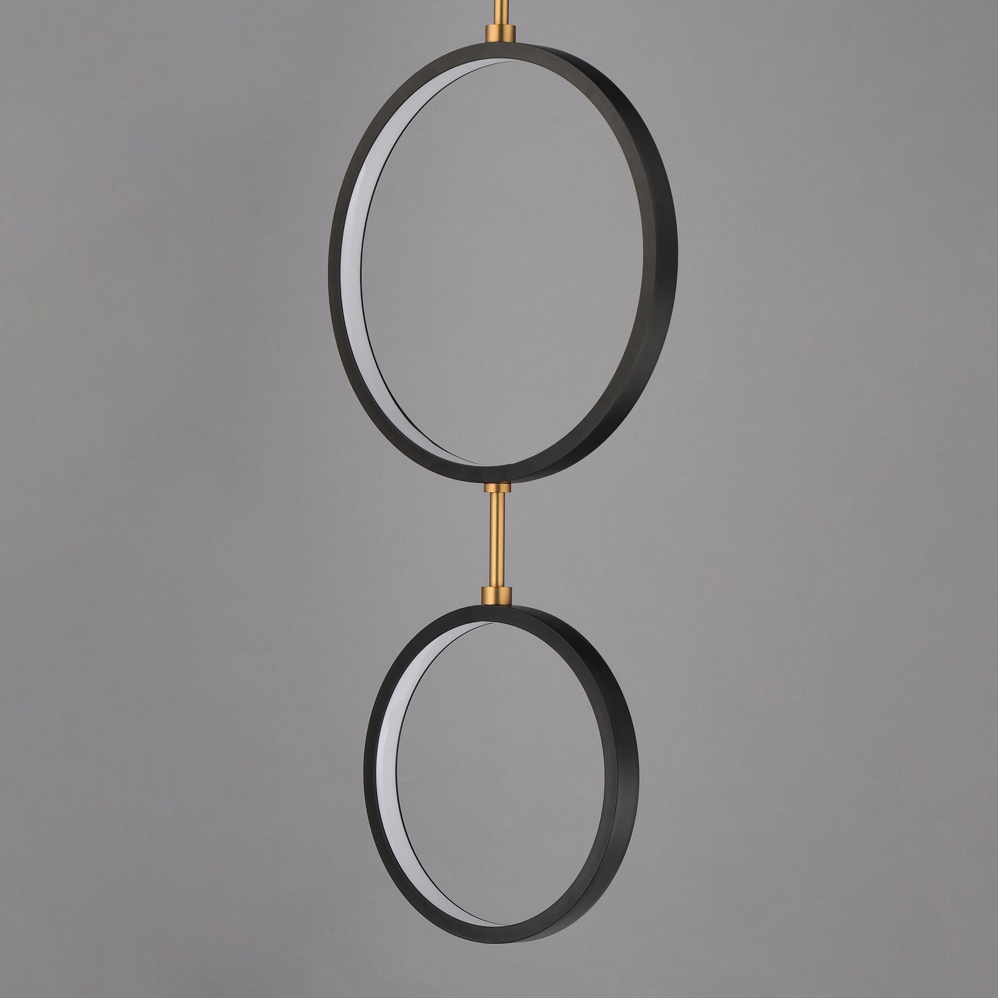 Hoopla 3-Light LED Pendant Black/Gold by ET2