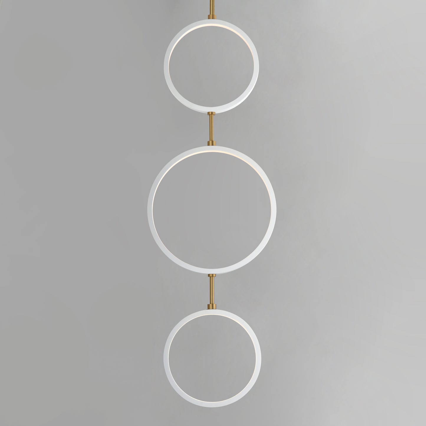 Hoopla 3-Light LED Pendant White/Gold by ET2