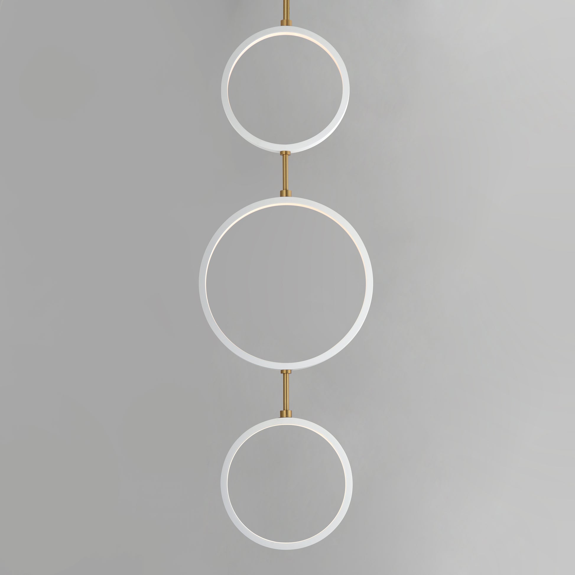 Hoopla 3-Light LED Pendant White/Gold by ET2