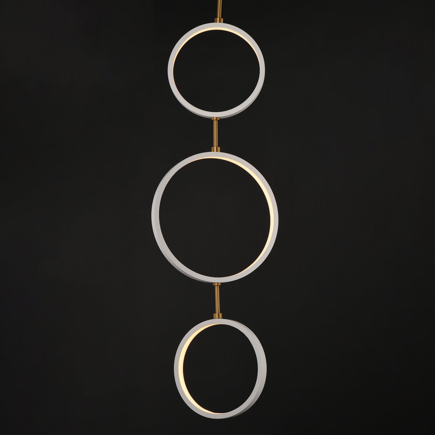 Hoopla 3-Light LED Pendant White/Gold by ET2