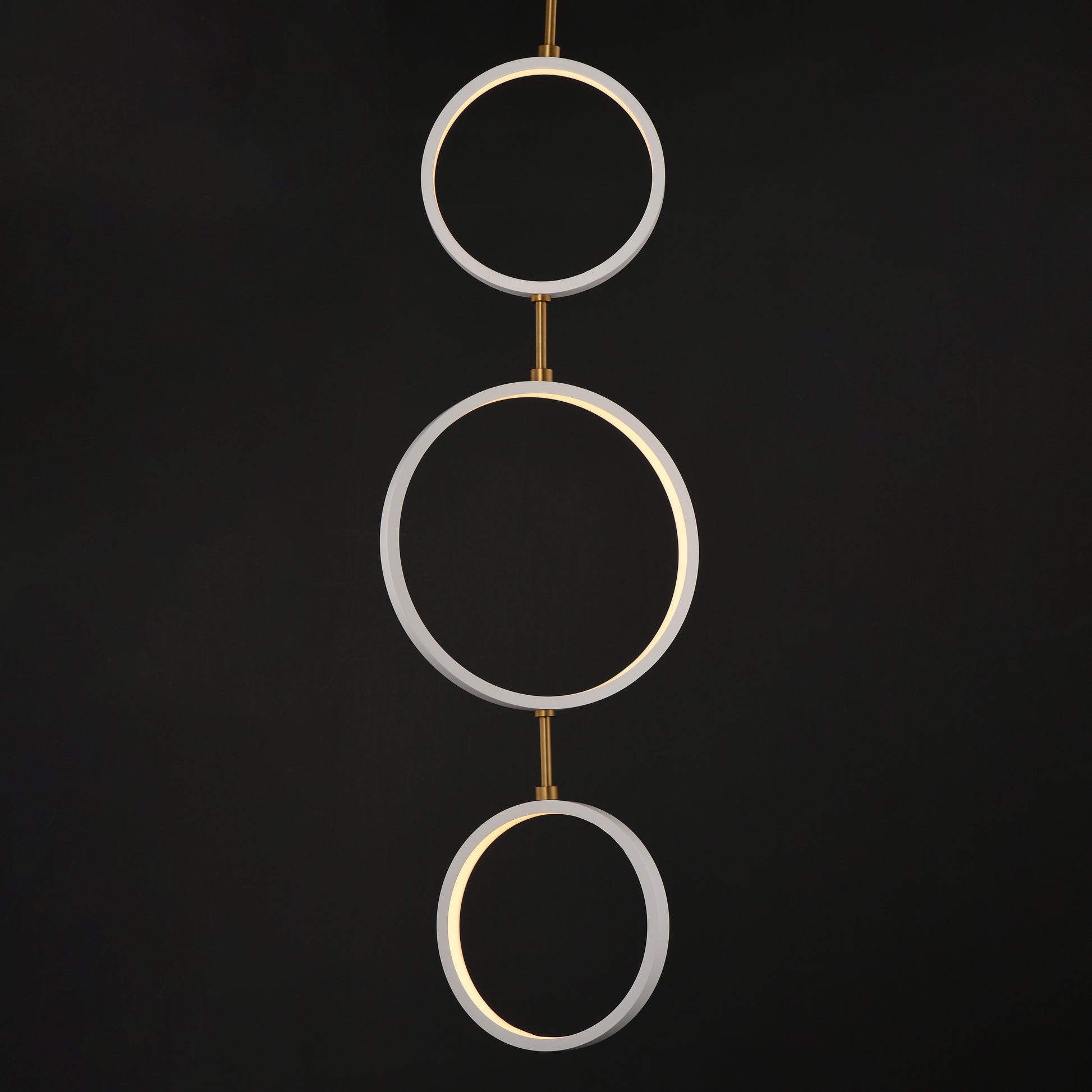 Hoopla 3-Light LED Pendant White/Gold by ET2