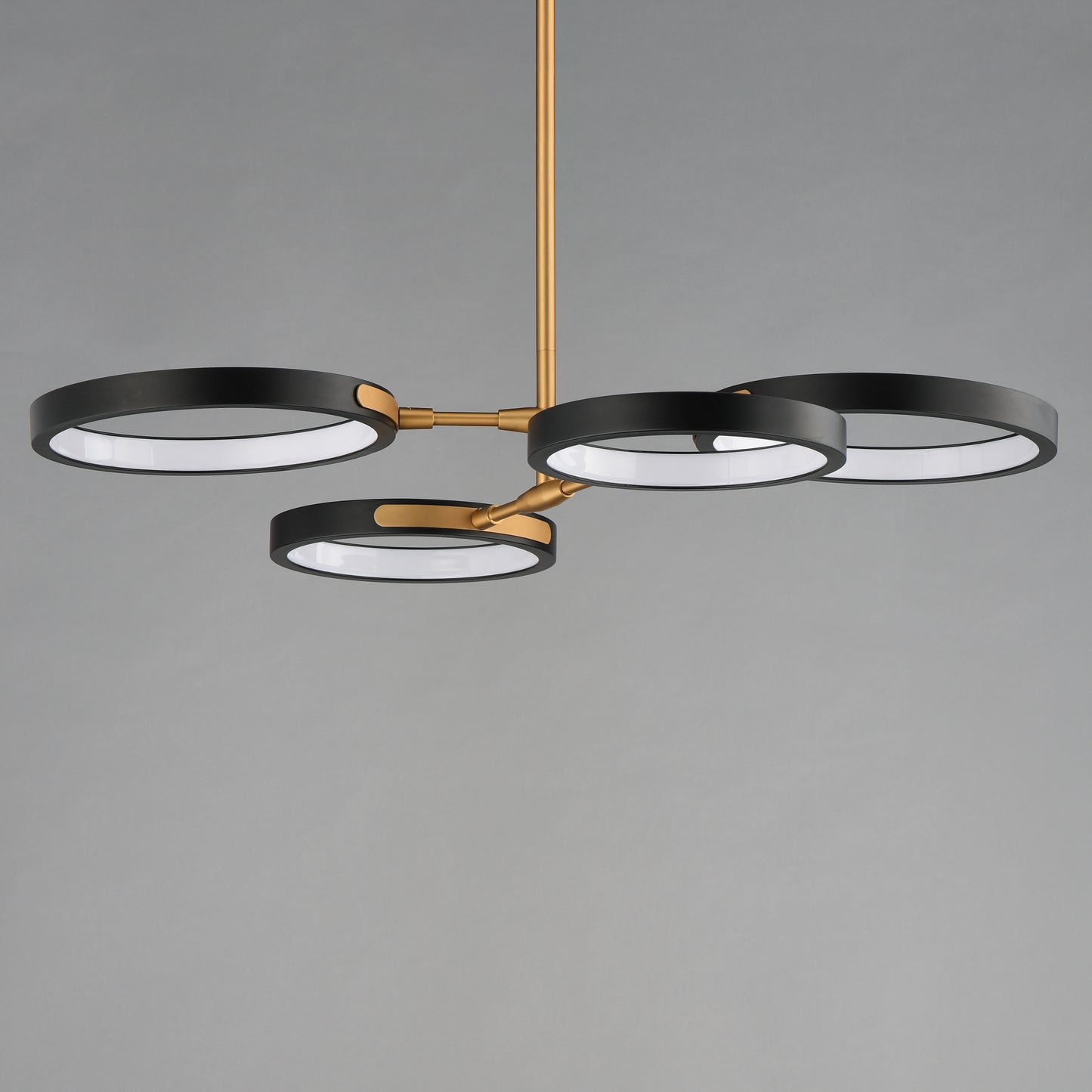 Hoopla 4-Light LED Pendant Black/Gold by ET2