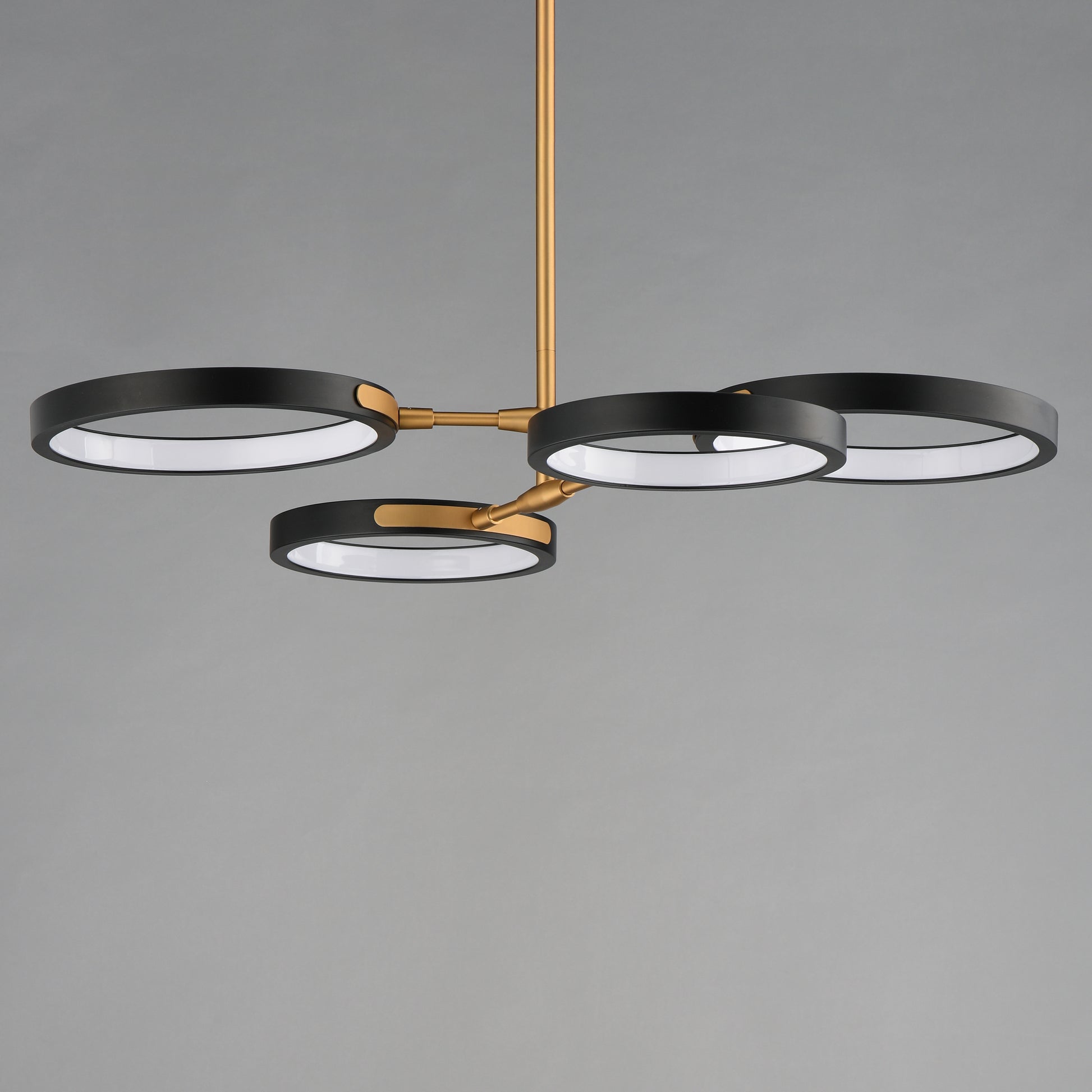 Hoopla 4-Light LED Pendant Black/Gold by ET2