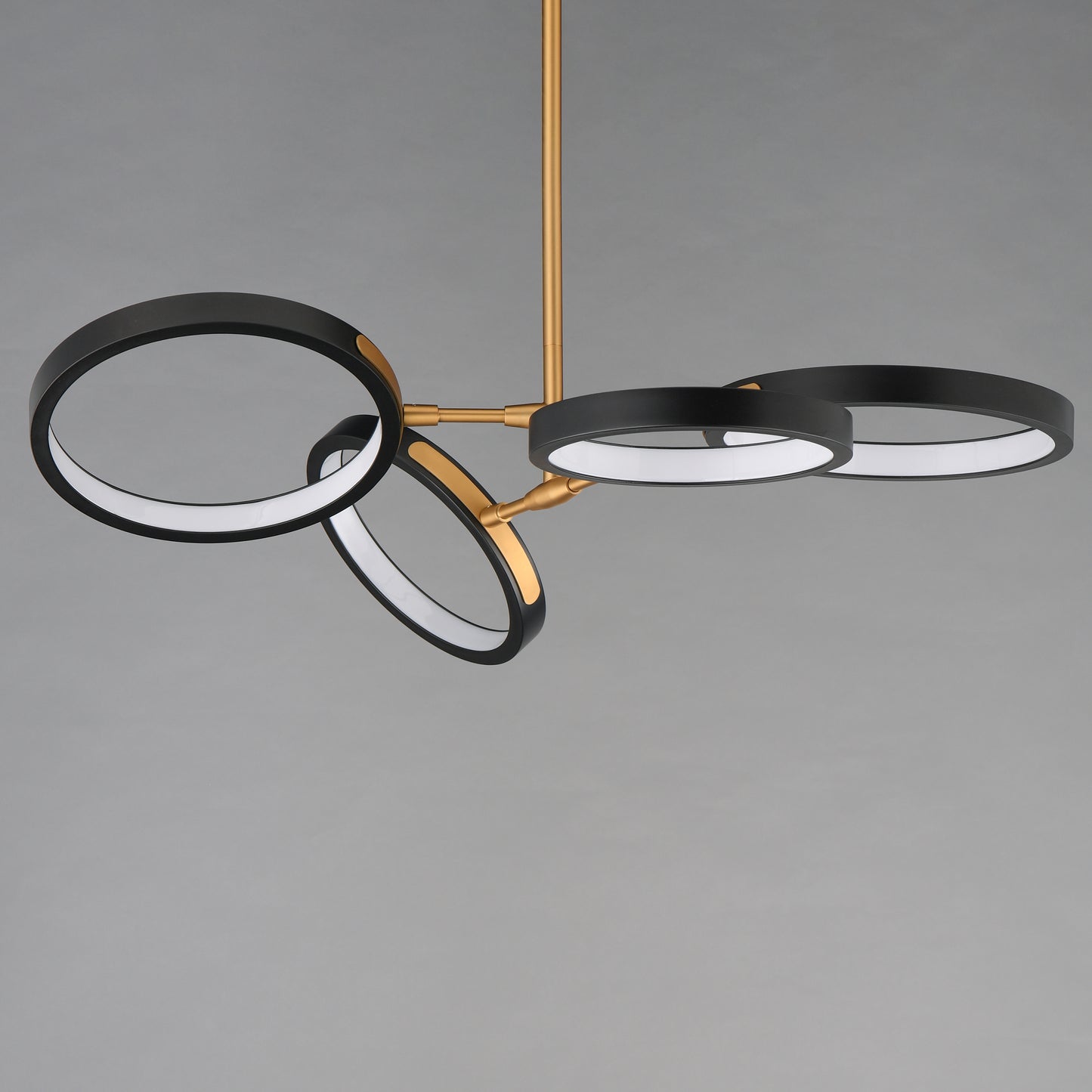 Hoopla 4-Light LED Pendant Black/Gold by ET2