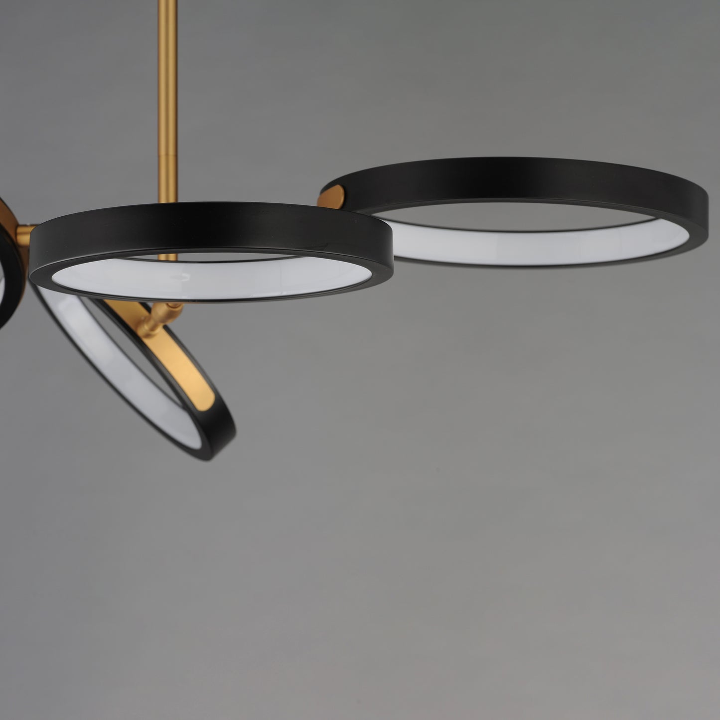 Hoopla 4-Light LED Pendant Black/Gold by ET2
