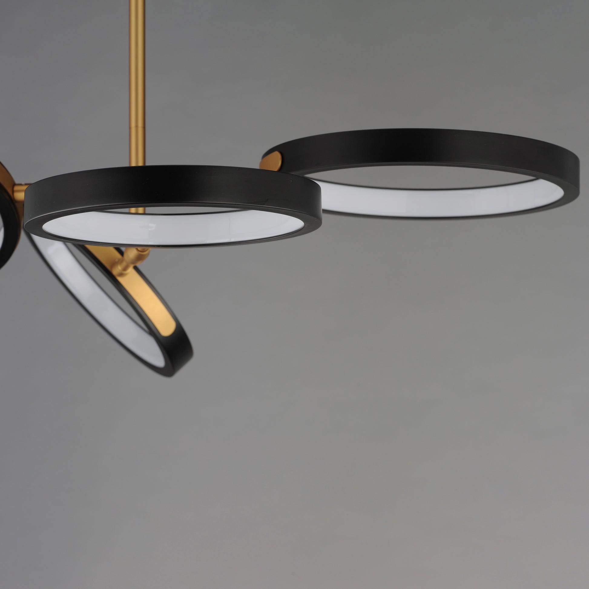 Hoopla 4-Light LED Pendant Black/Gold by ET2